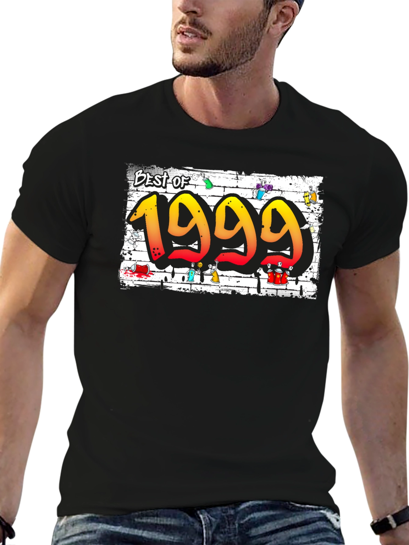 Black Best of 1999 Graphic Tee - Retro Style view 6