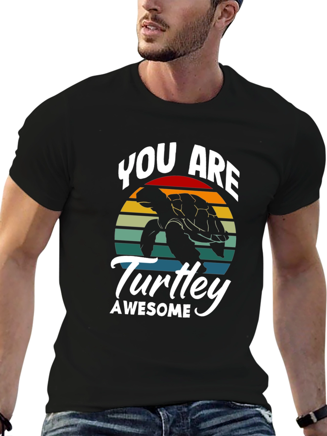 Black You Are Turtlely Awesome Tee view 6