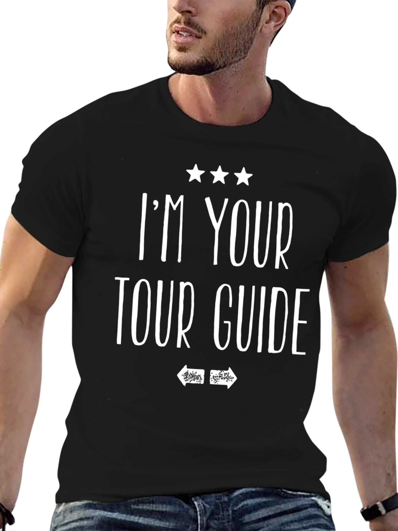 Black I'm Your Tour Guide T-Shirt - Funny Vacation Tee view 6