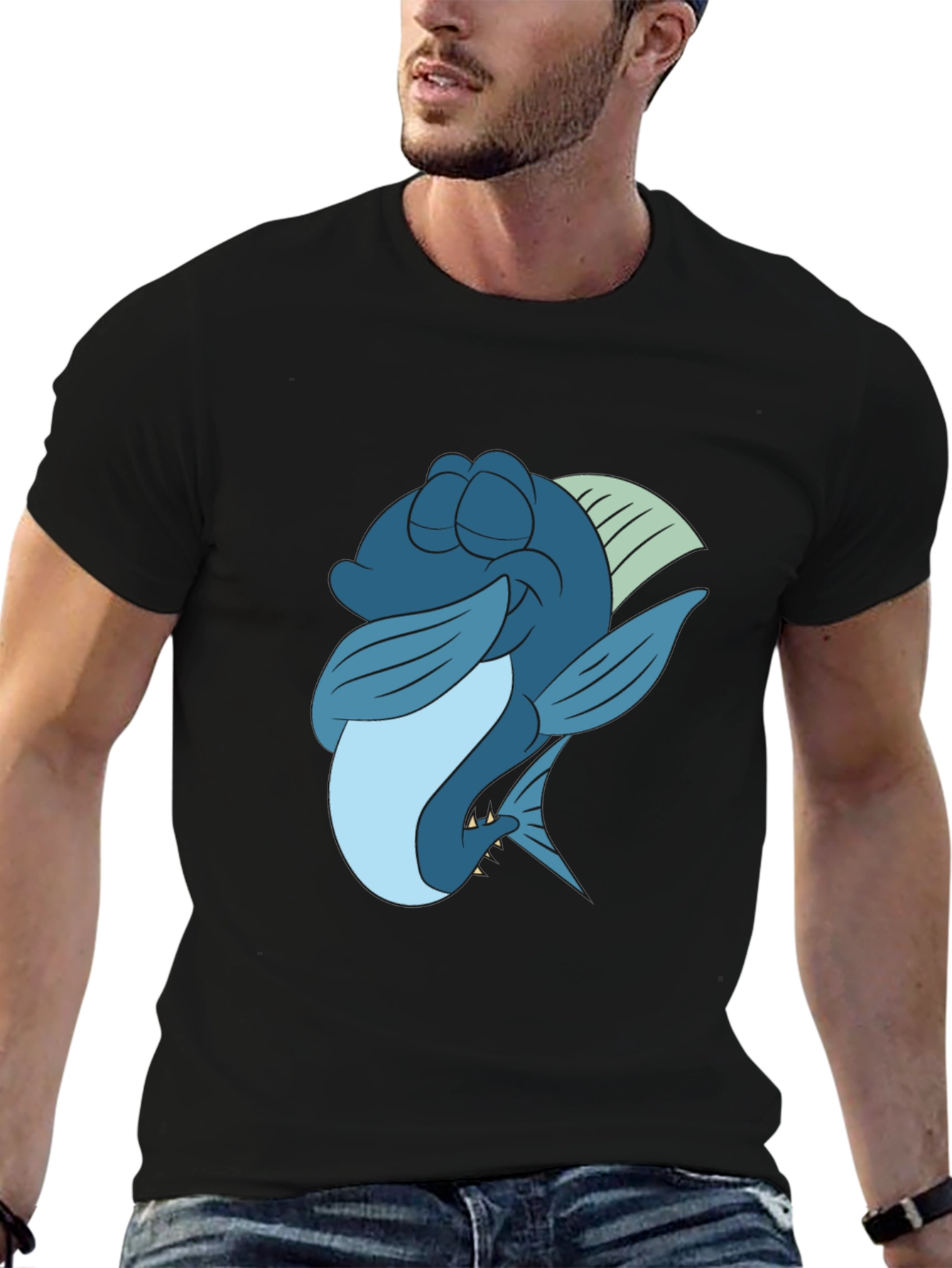 Cartoon Fish Graphic Tee - 6