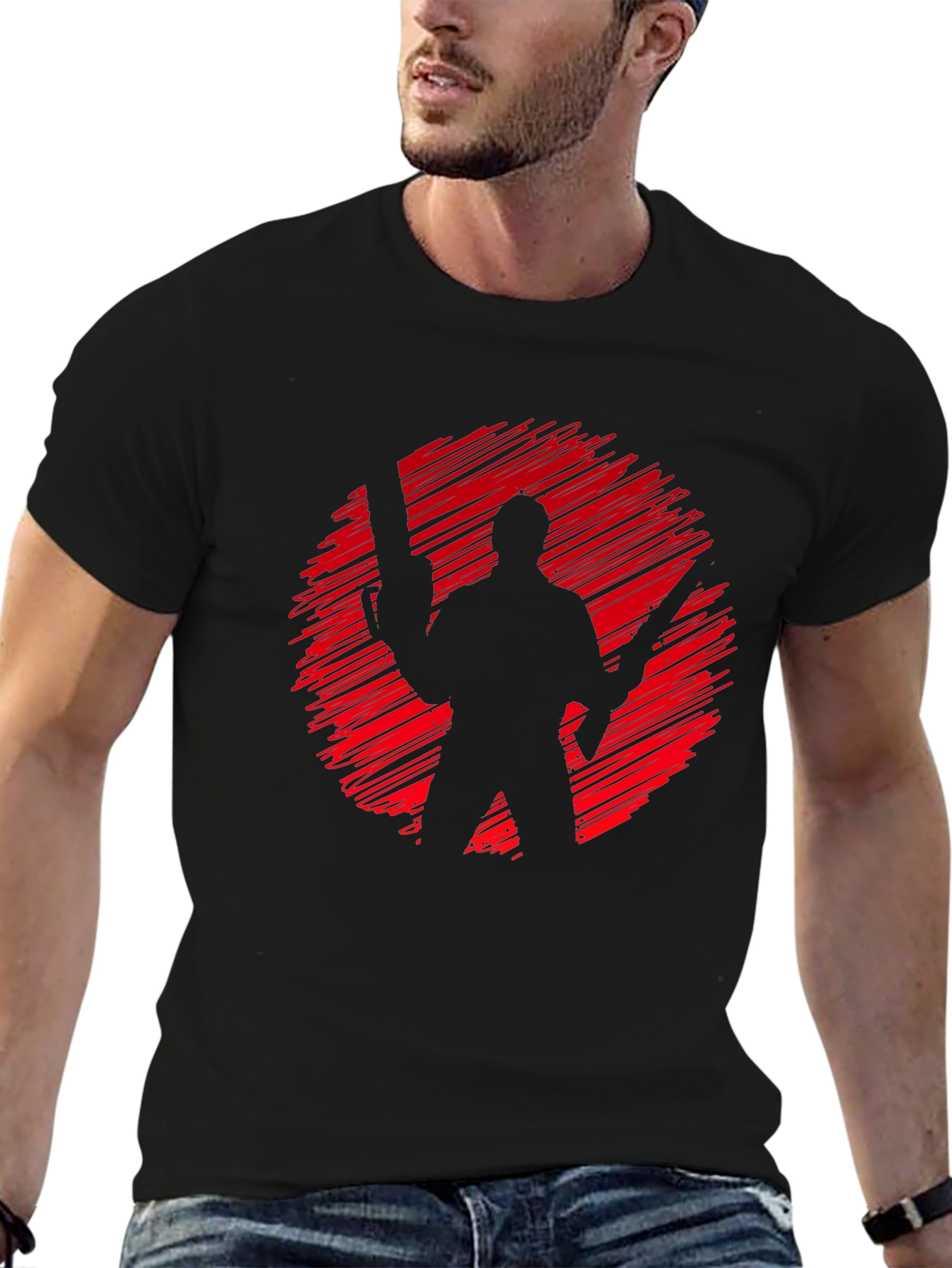 Black Evil Dead Silhouette Graphic Tee - Black view 6