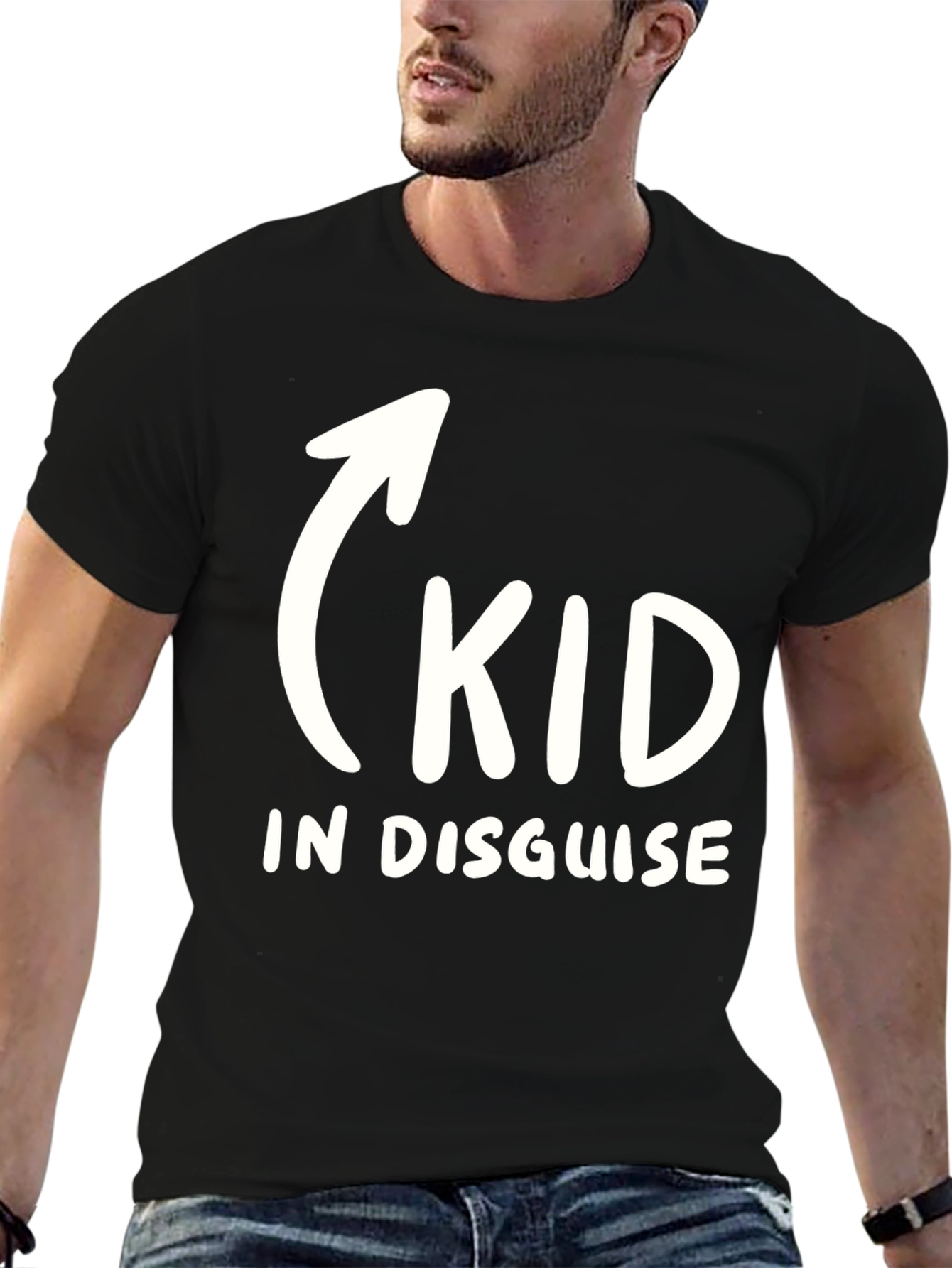 Black Kid In Disguise Funny Graphic T-Shirt view 6