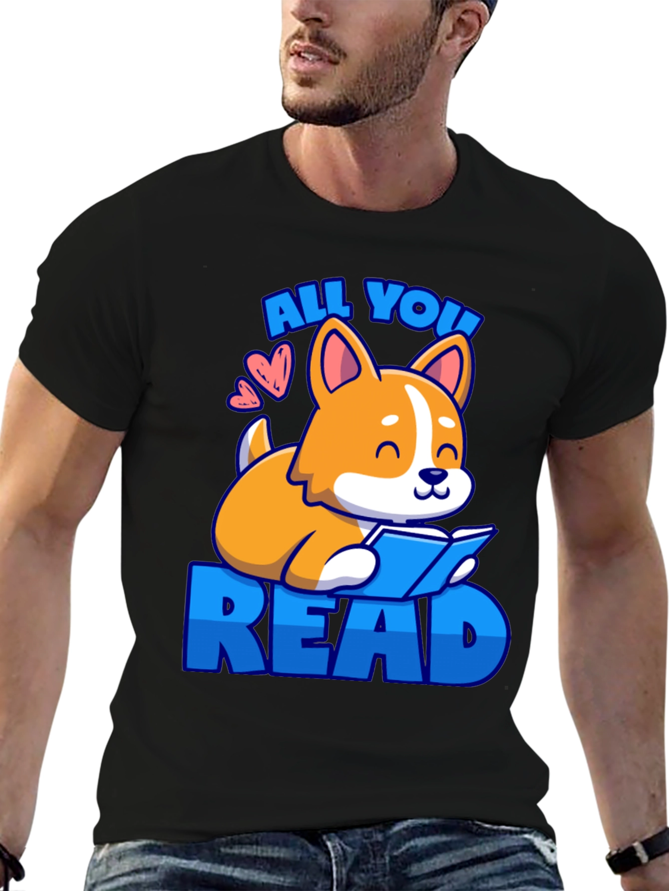 Black All You Read Dog T-Shirt view 6
