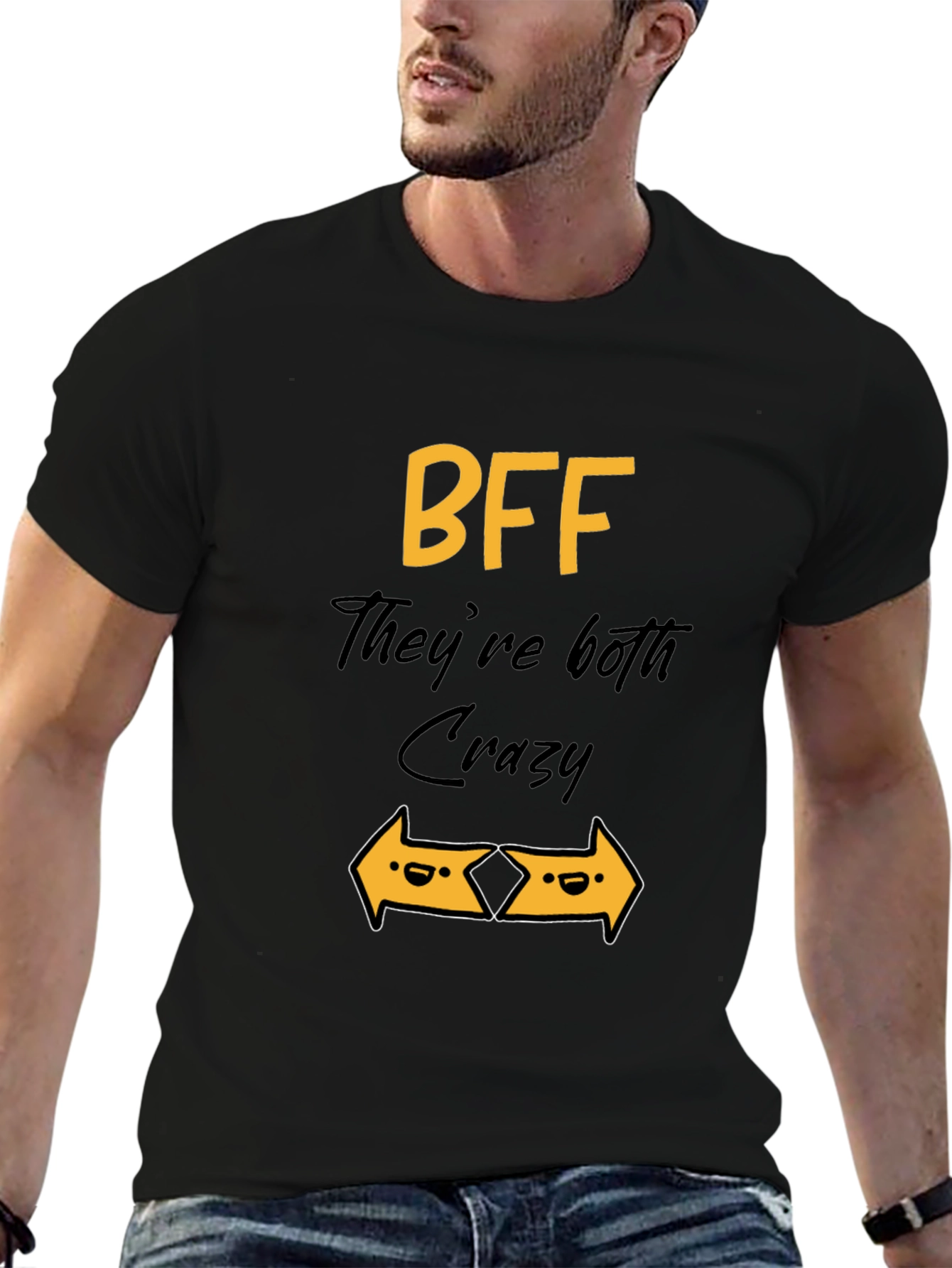 Black BFF Crazy Arrows Graphic Tee - Best Friends Forever! view 6