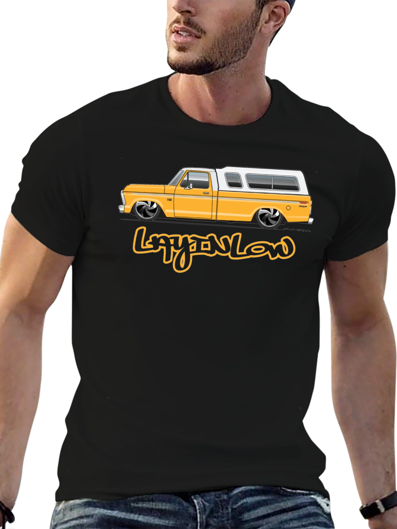 Black Lay'n Low Truck T-Shirt view 6