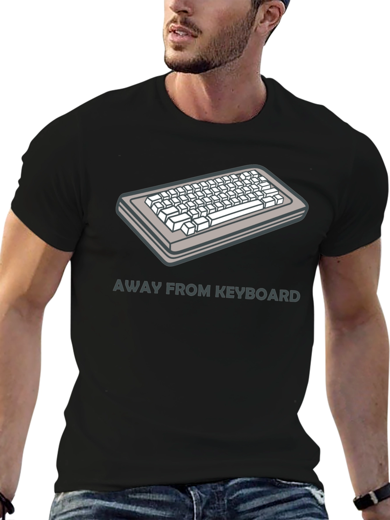 Black Away From Keyboard (AFK) Graphic Tee view 6
