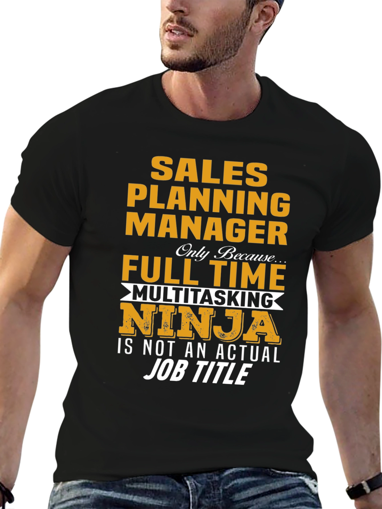 Black Sales Planning Manager T-Shirt view 6