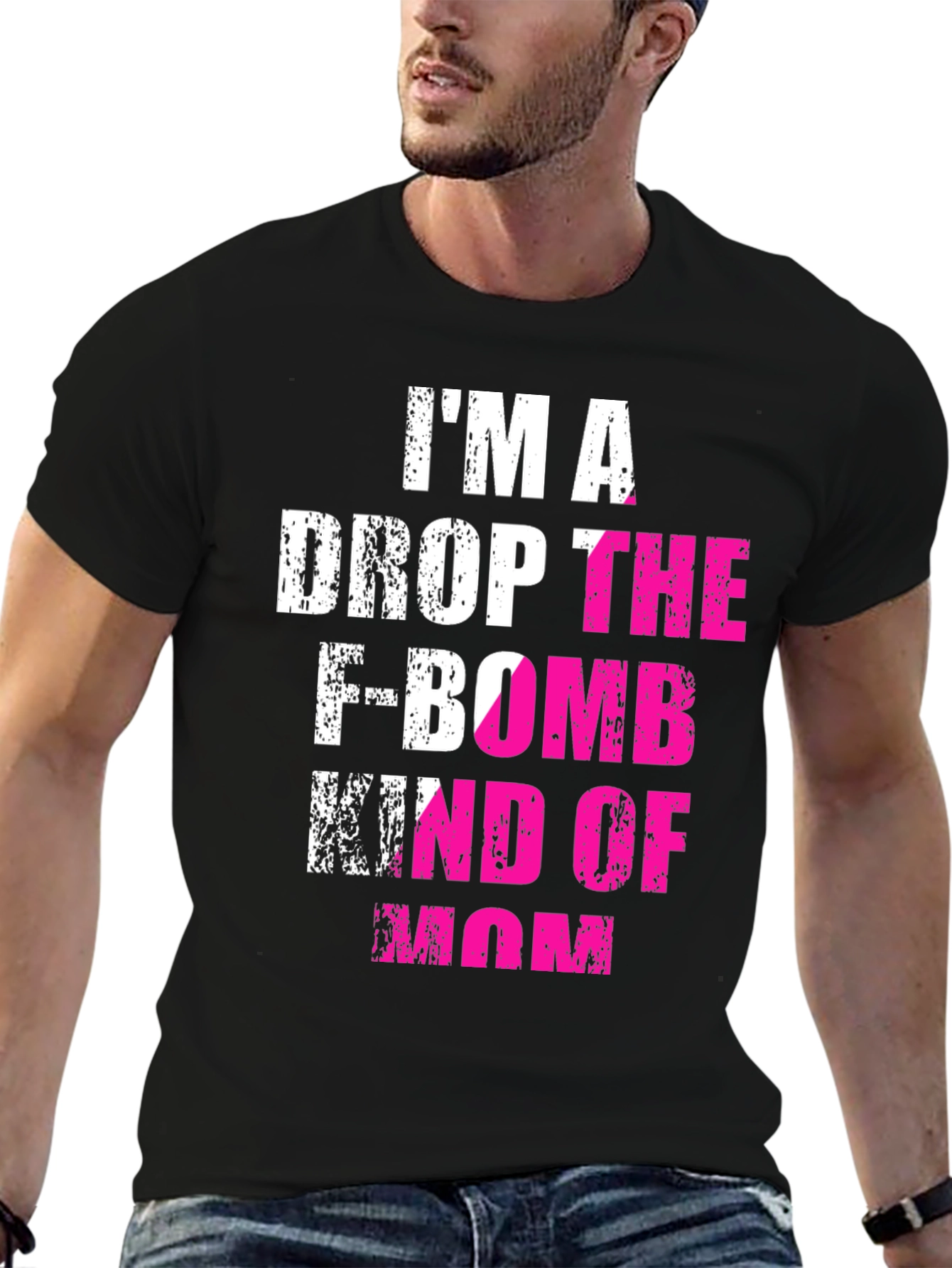 Black I'm a Drop the F-Bomb Kind of Mom T-Shirt view 6