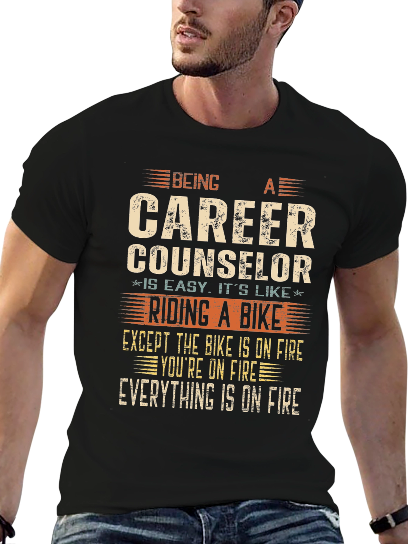Black Career Counselor T-Shirt - Funny Job Gift view 6