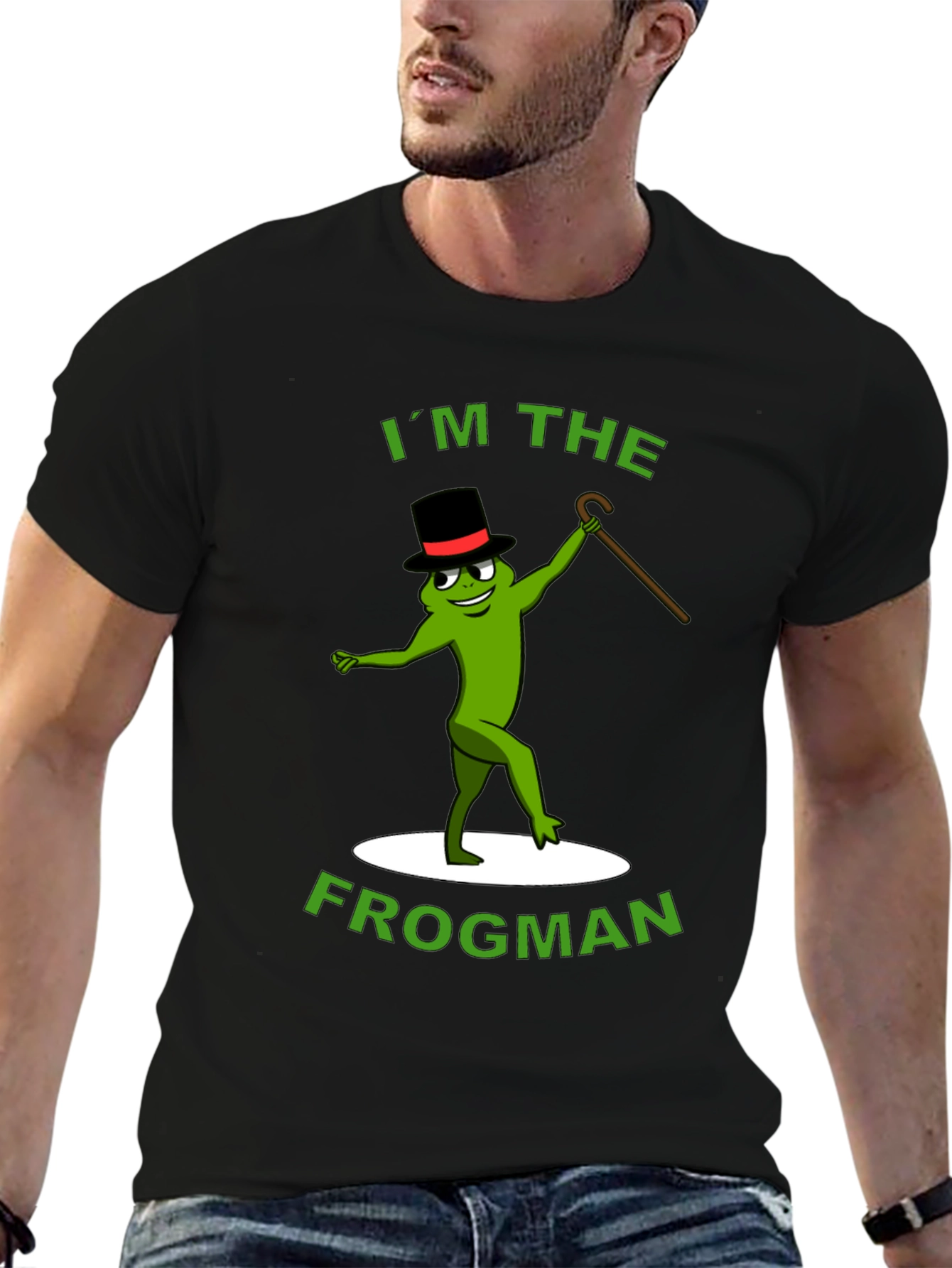 Black I'm The Frogman T-Shirt view 6
