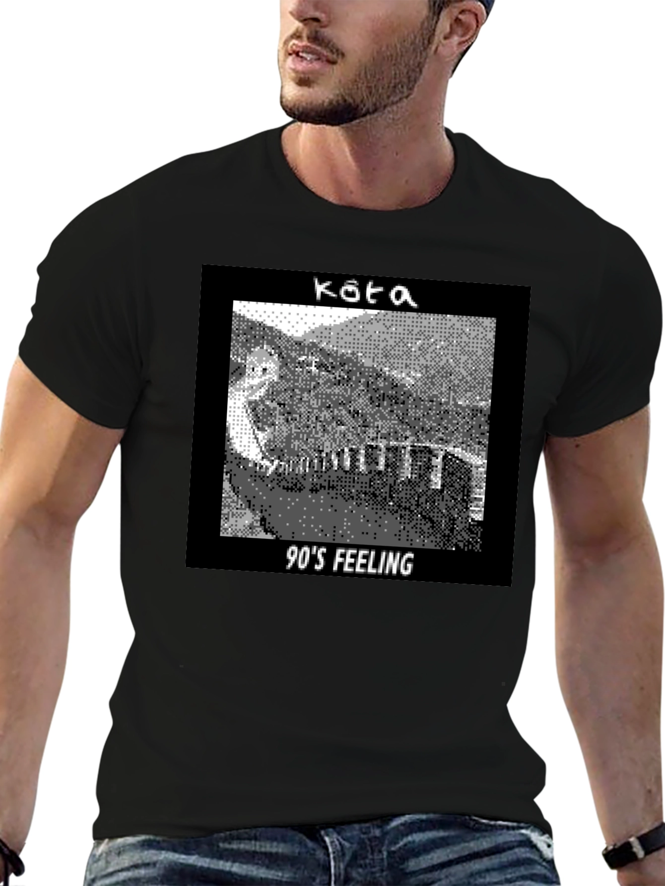Black Kata '90s Feeling Graphic T-Shirt view 6