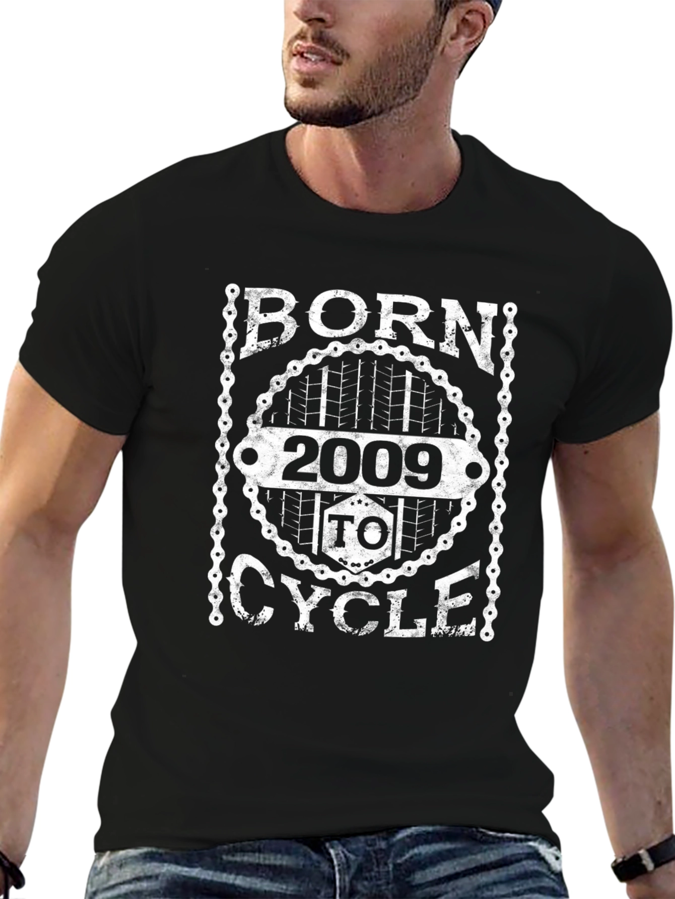 Black Born to Cycle 2009 Graphic Tee view 6