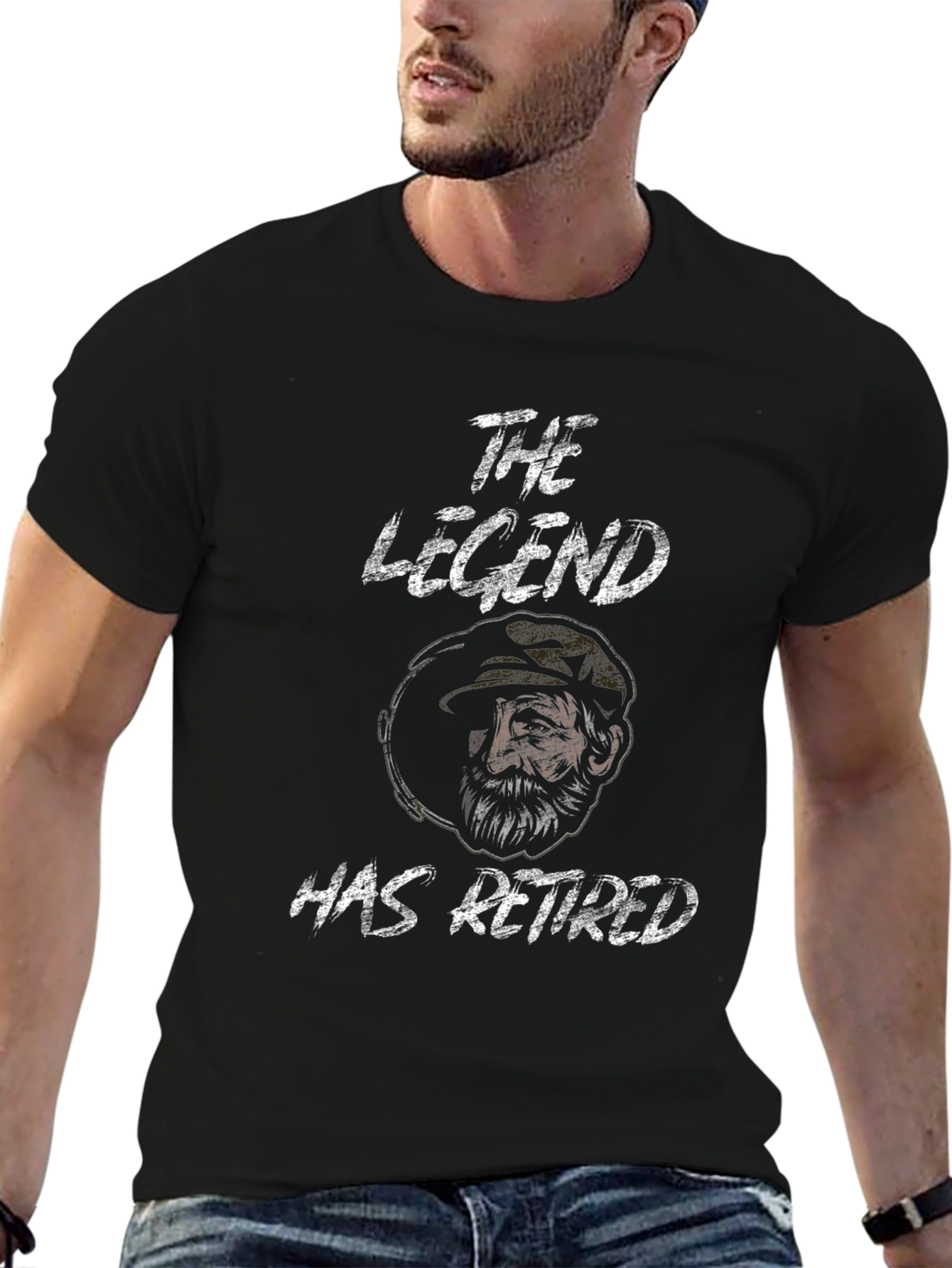 Black The Legend Has Retired Graphic T-Shirt view 6