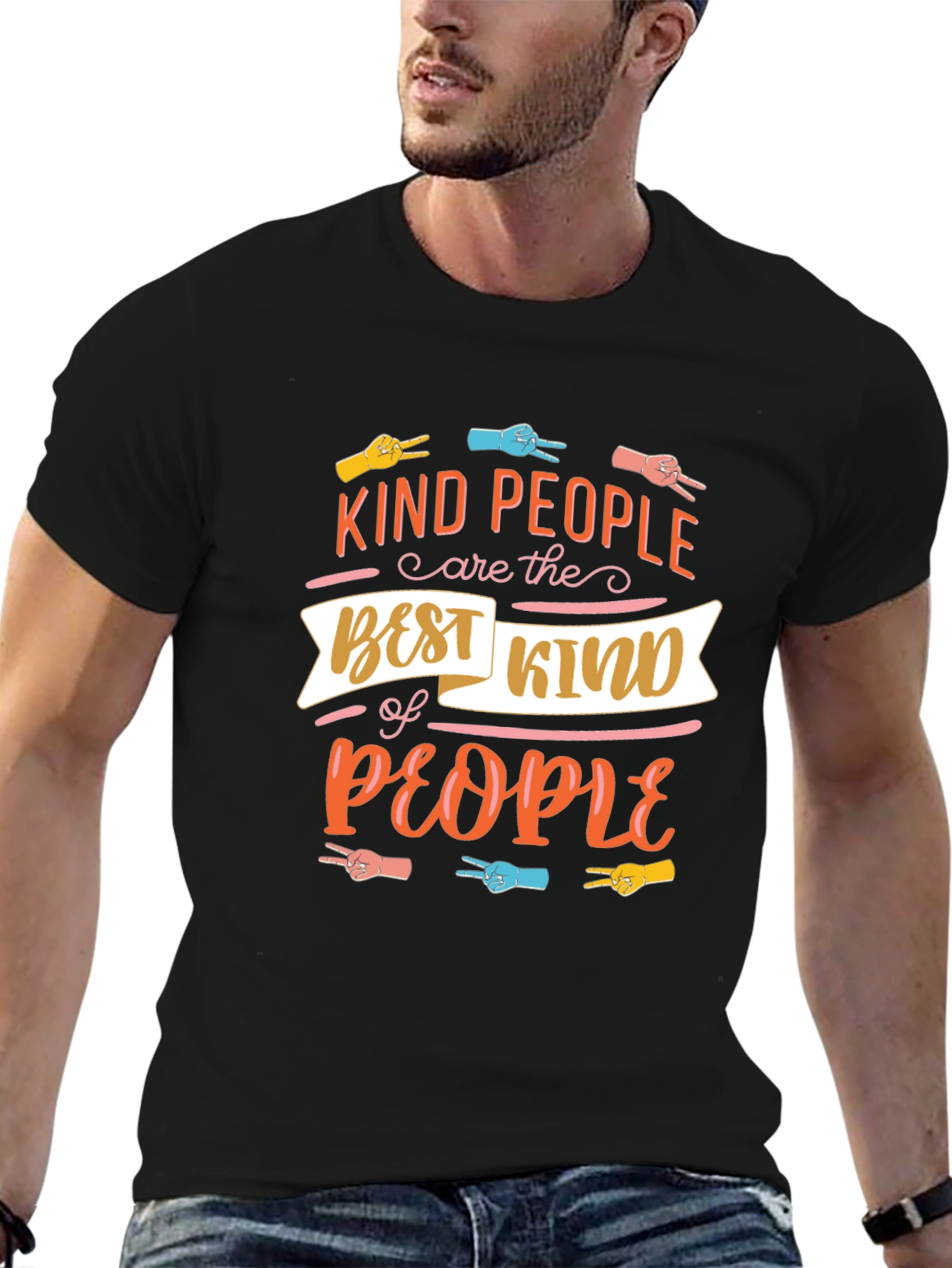 Black Kind People Graphic Tee - Peace & Love view 6