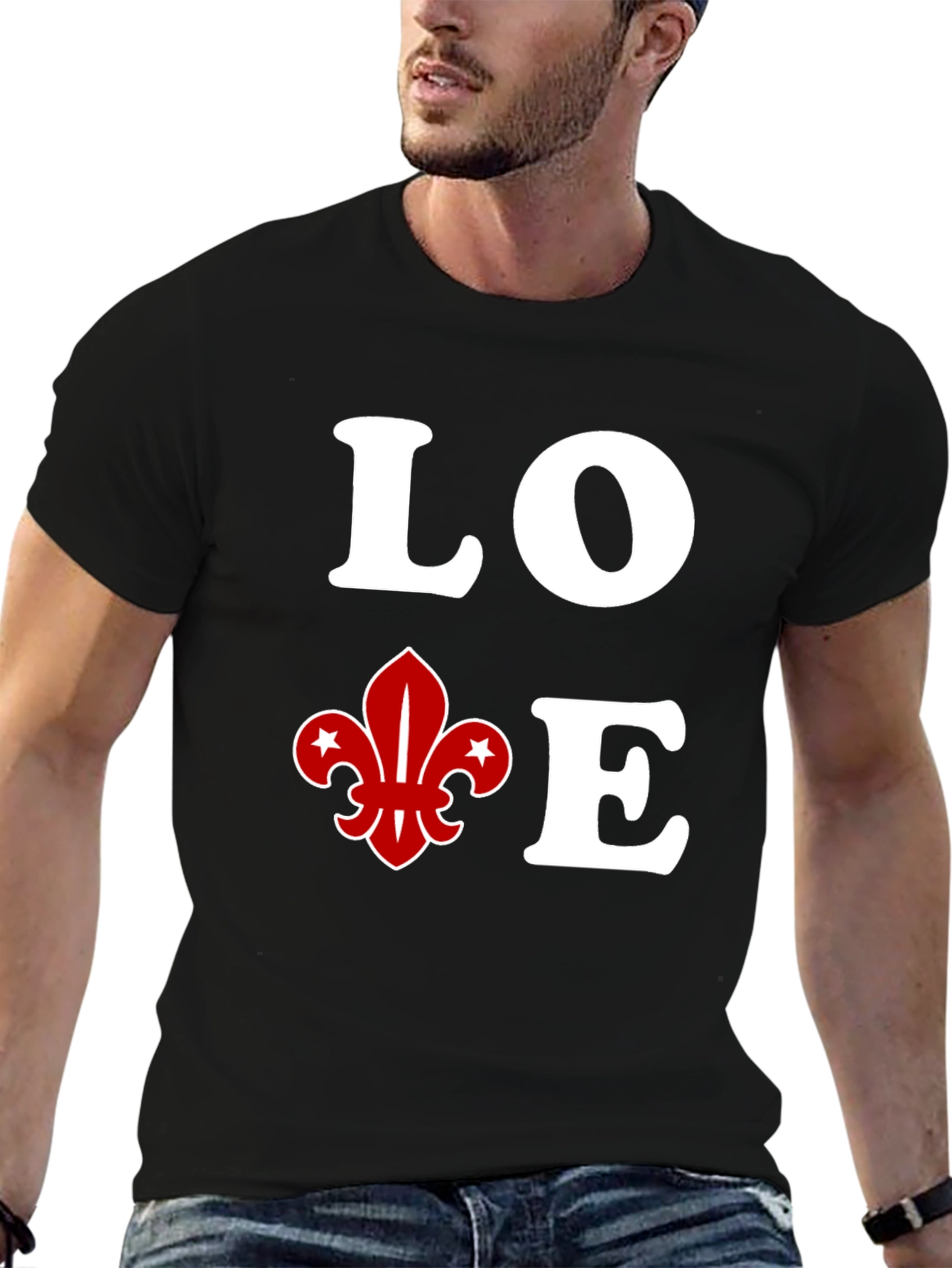 Black Love Fleur-de-Lis Graphic Tee view 6