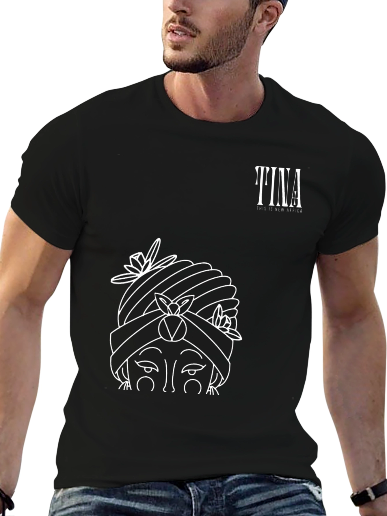 Black Tina This is New Africa Black Graphic Tee view 6