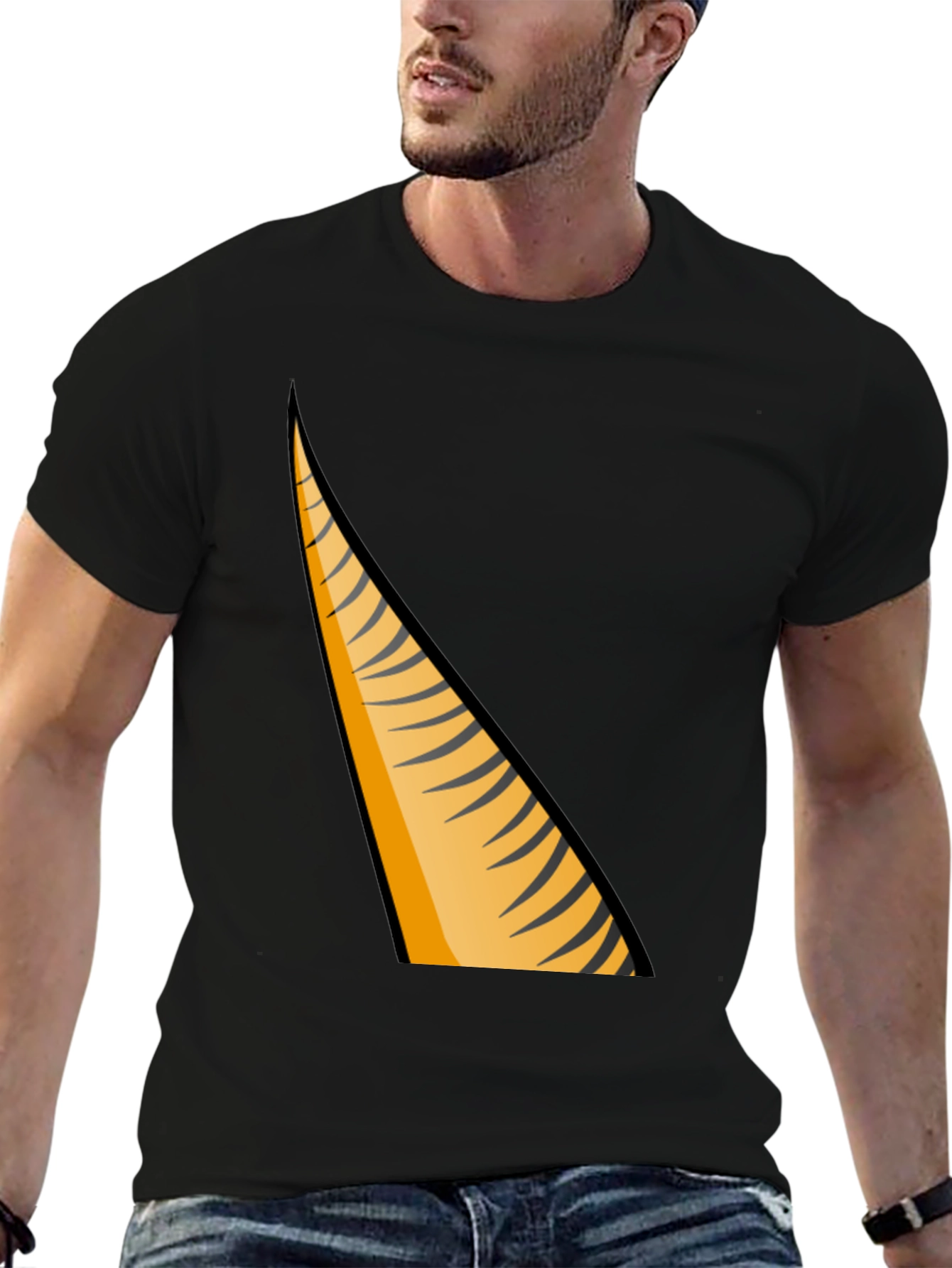 Black Tiger Stripe Graphic T-Shirt - Men's Fashion Tee view 6