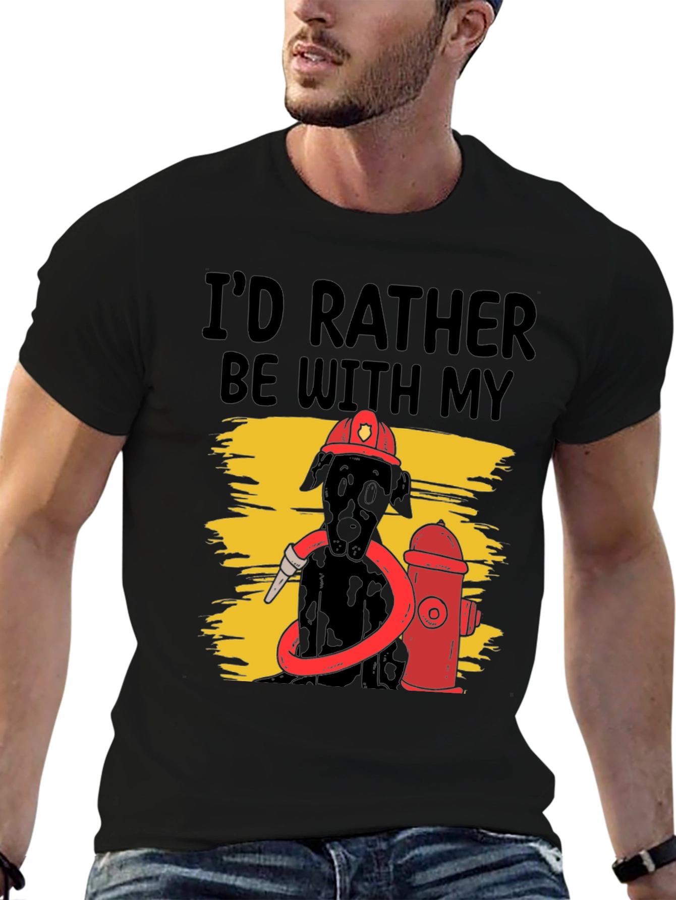Black Dog Firefighter Graphic Tee view 6