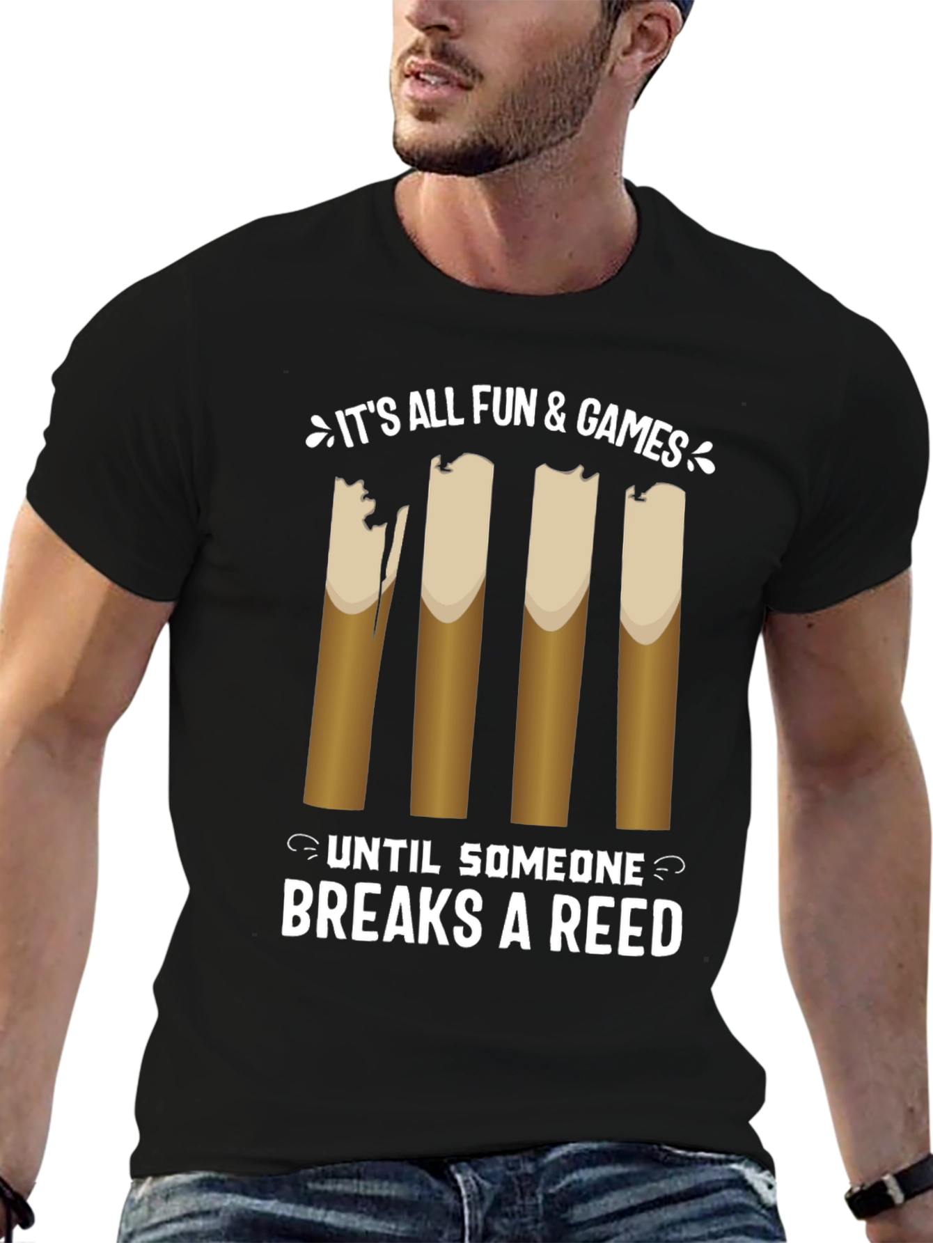 Black It's All Fun and Games Reed T-Shirt view 6