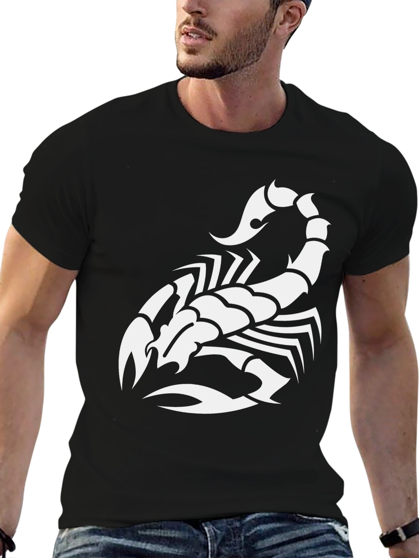 Black Scorpion Graphic Tee - Stylish Black Cotton T-Shirt view 6