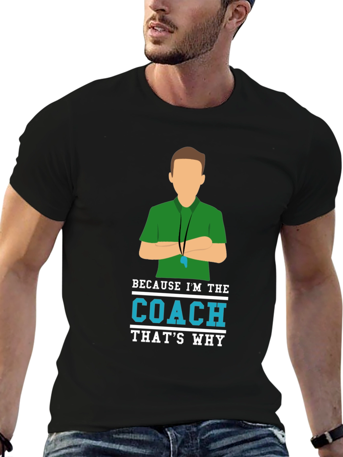 Black Because I'm The Coach T-Shirt view 6
