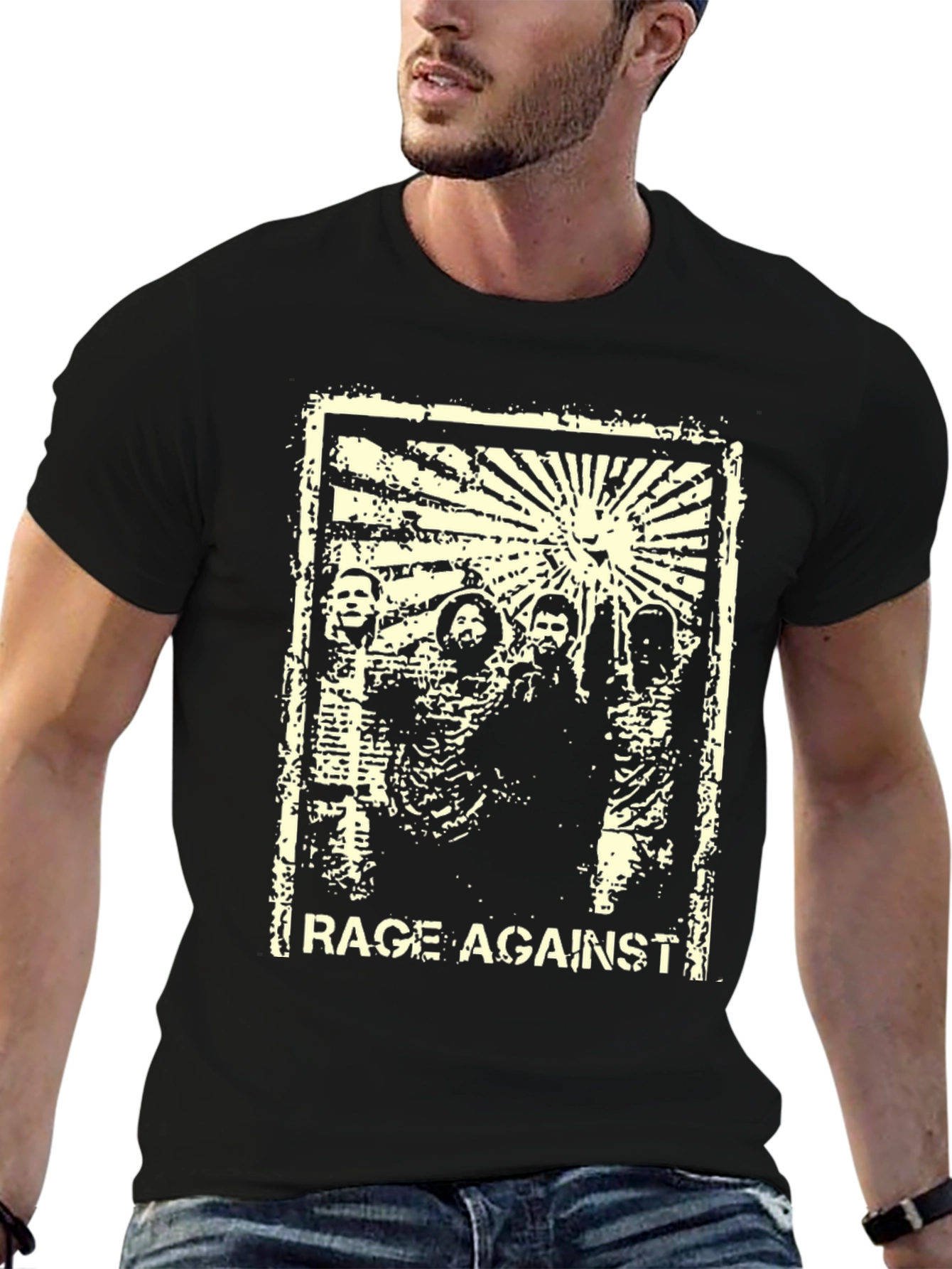 Black Rage Against the Machine Graphic T-Shirt view 6