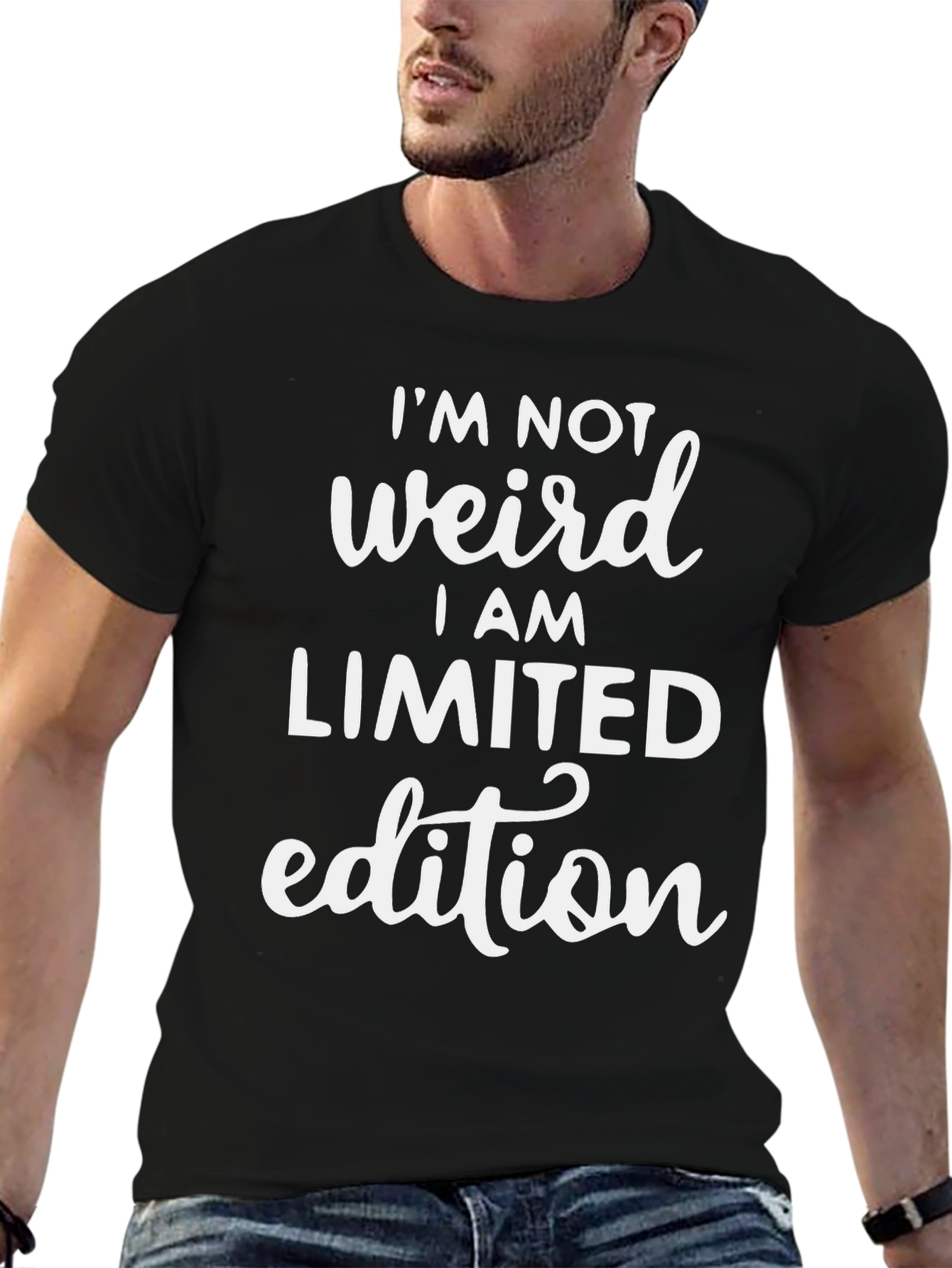 Black I'm Not Weird Limited Edition Graphic Tee view 6