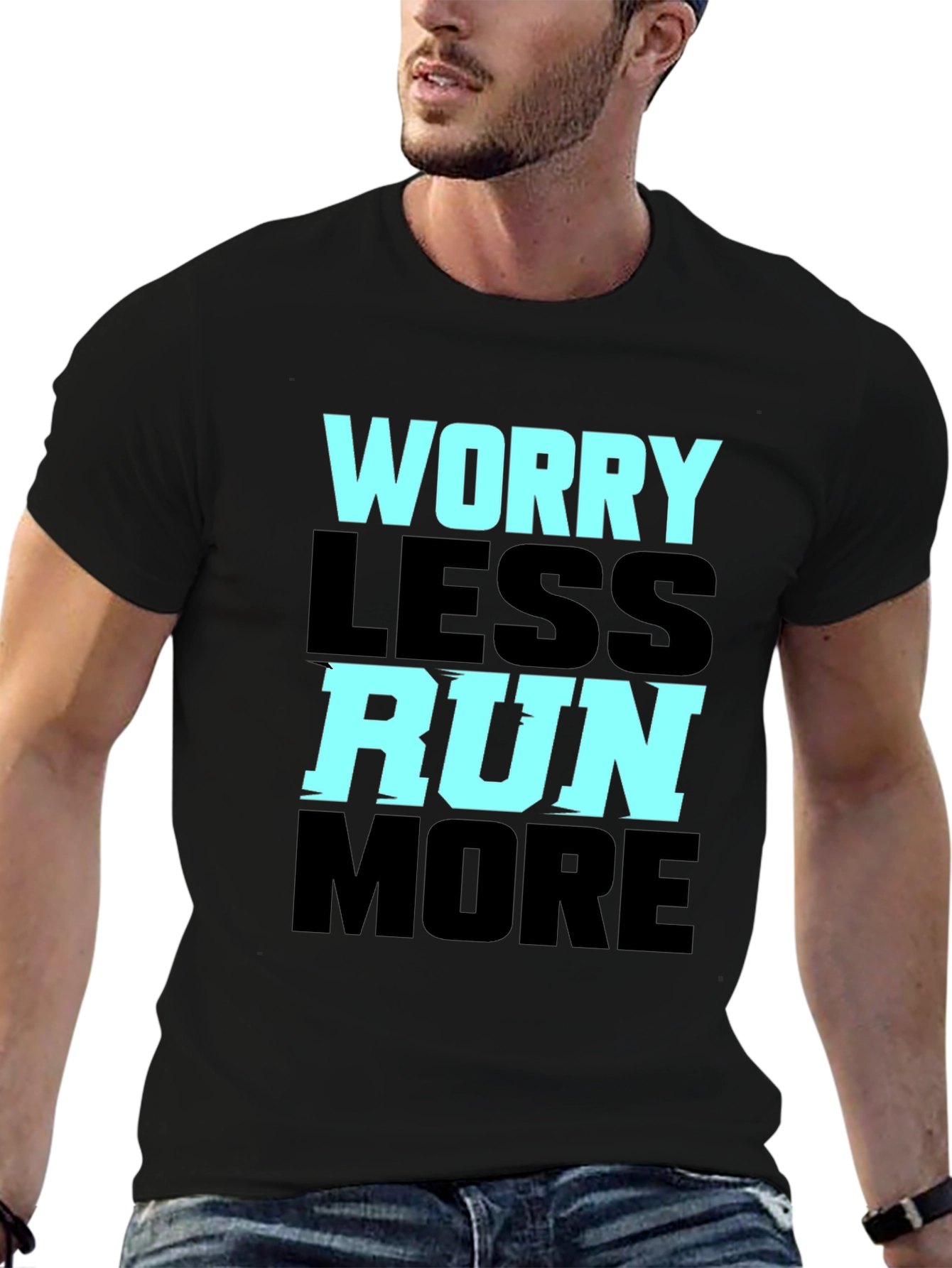 Worry Less Run More Graphic Tee - 6