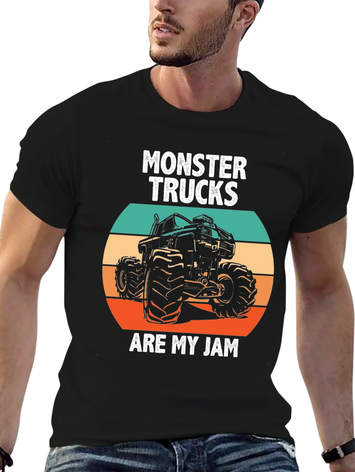 Black Monster Truck Jam Tee - Bold Graphic Print T-Shirt view 6