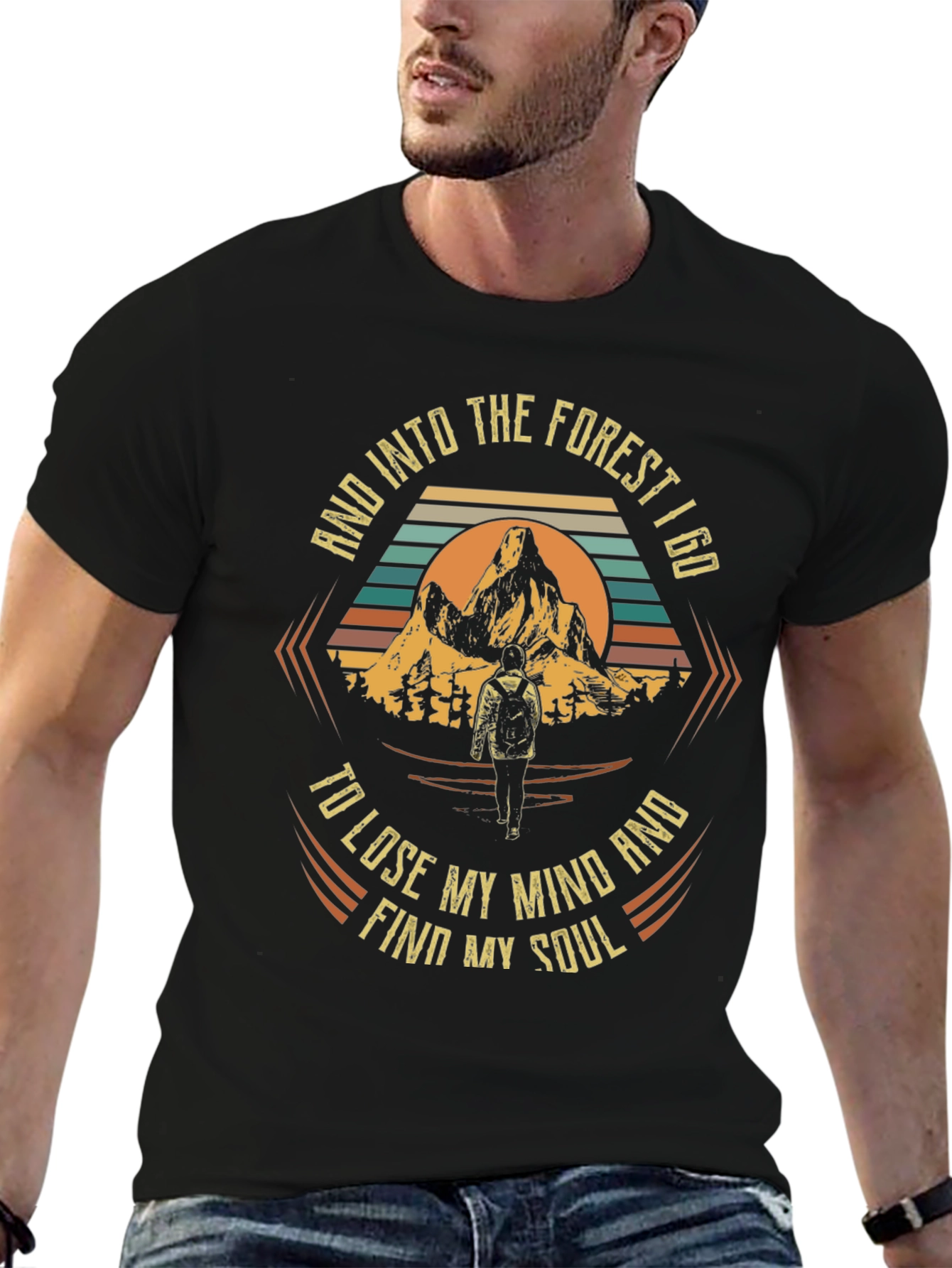 Black Into The Forest T-Shirt: Find Your Soul view 6