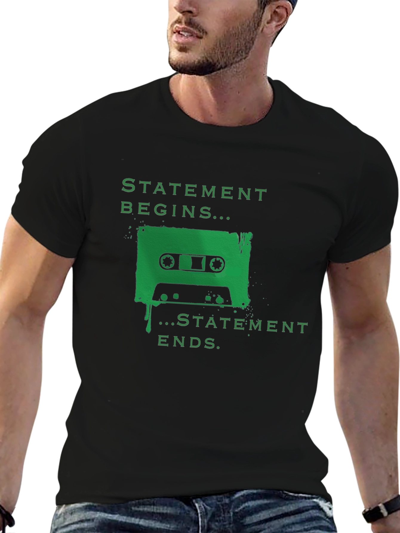 Black Statement Begins Graphic Tee view 6