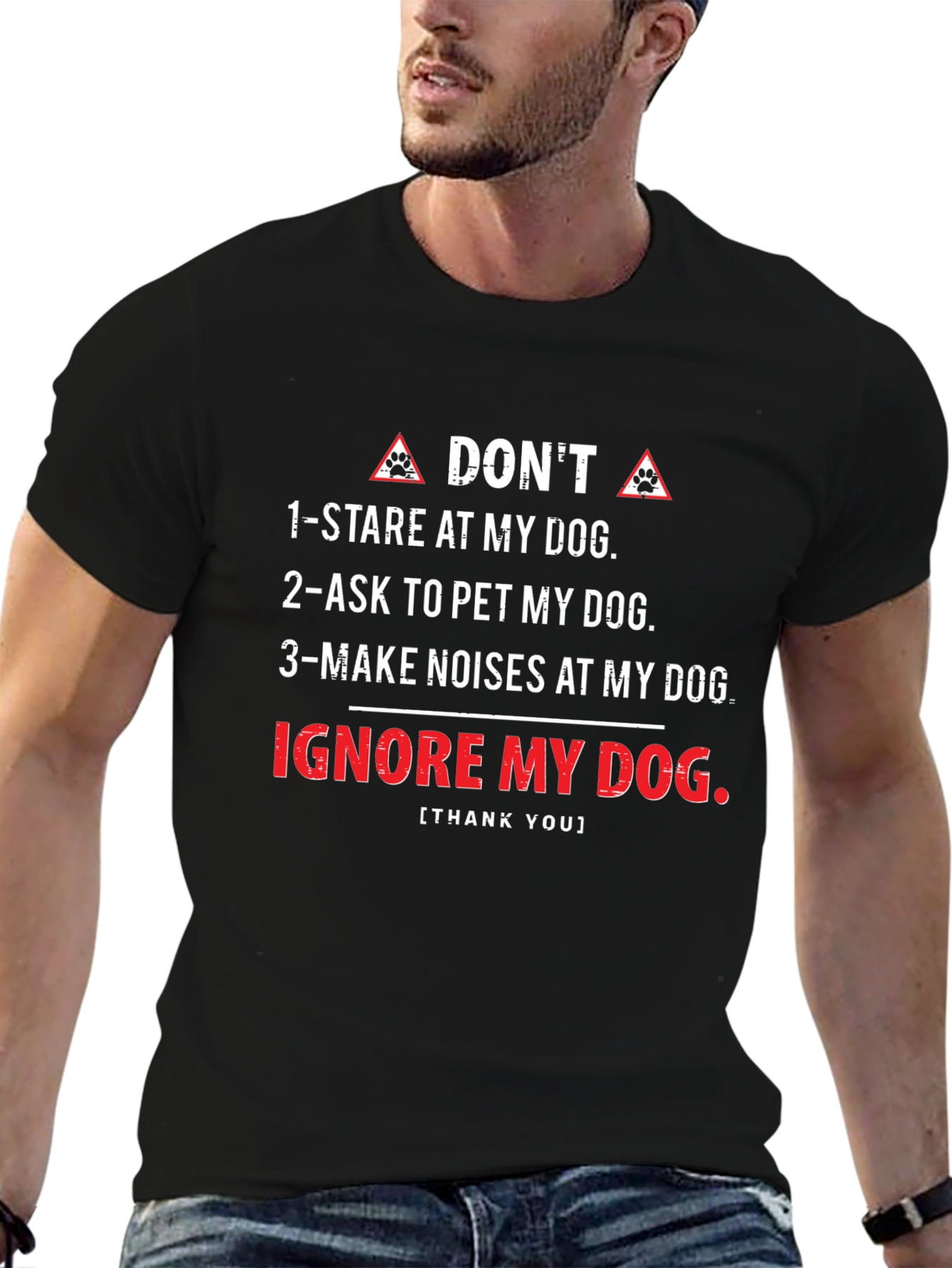 Black Dog Lover T-Shirt - Rules to Follow view 6