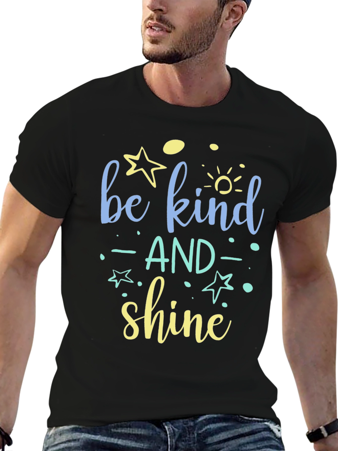 Black Be Kind And Shine Graphic Tee view 6