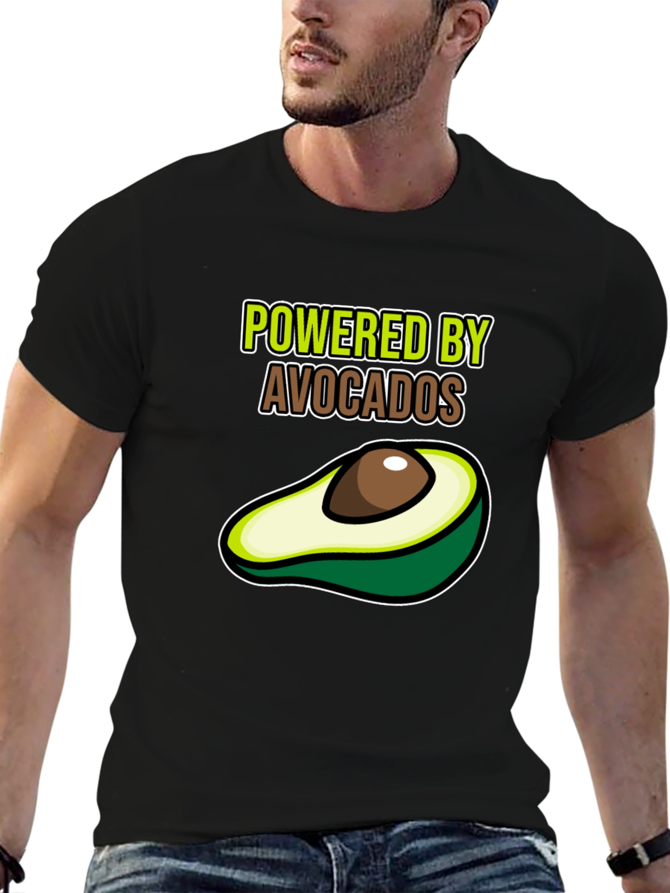 Black Powered by Avocados Graphic Tee view 6