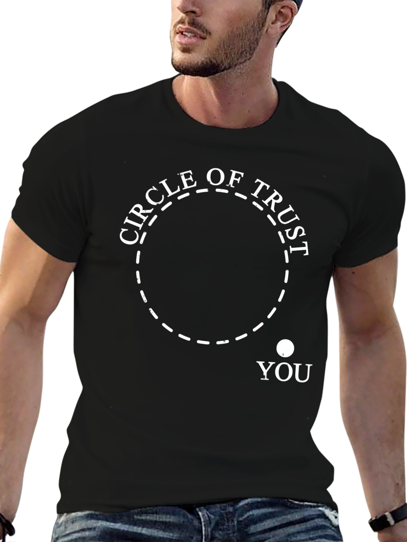 Black Circle of Trust Graphic Tee - Black view 6
