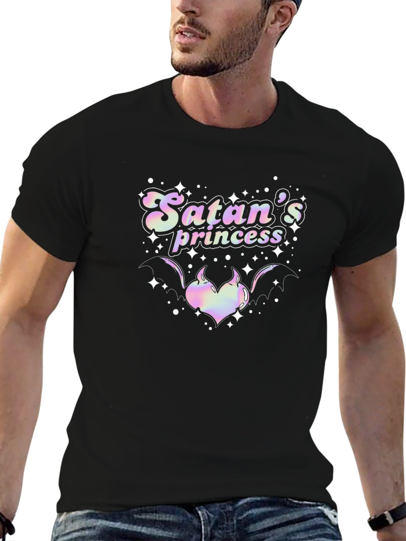 Black Satan's Princess Graphic T-Shirt - Unisex view 6