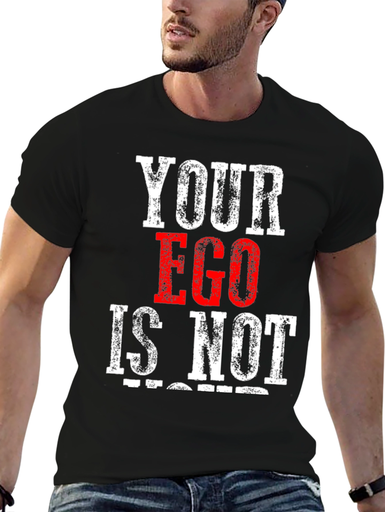 Black Your Ego Is Not Negotiable Graphic Tee view 6