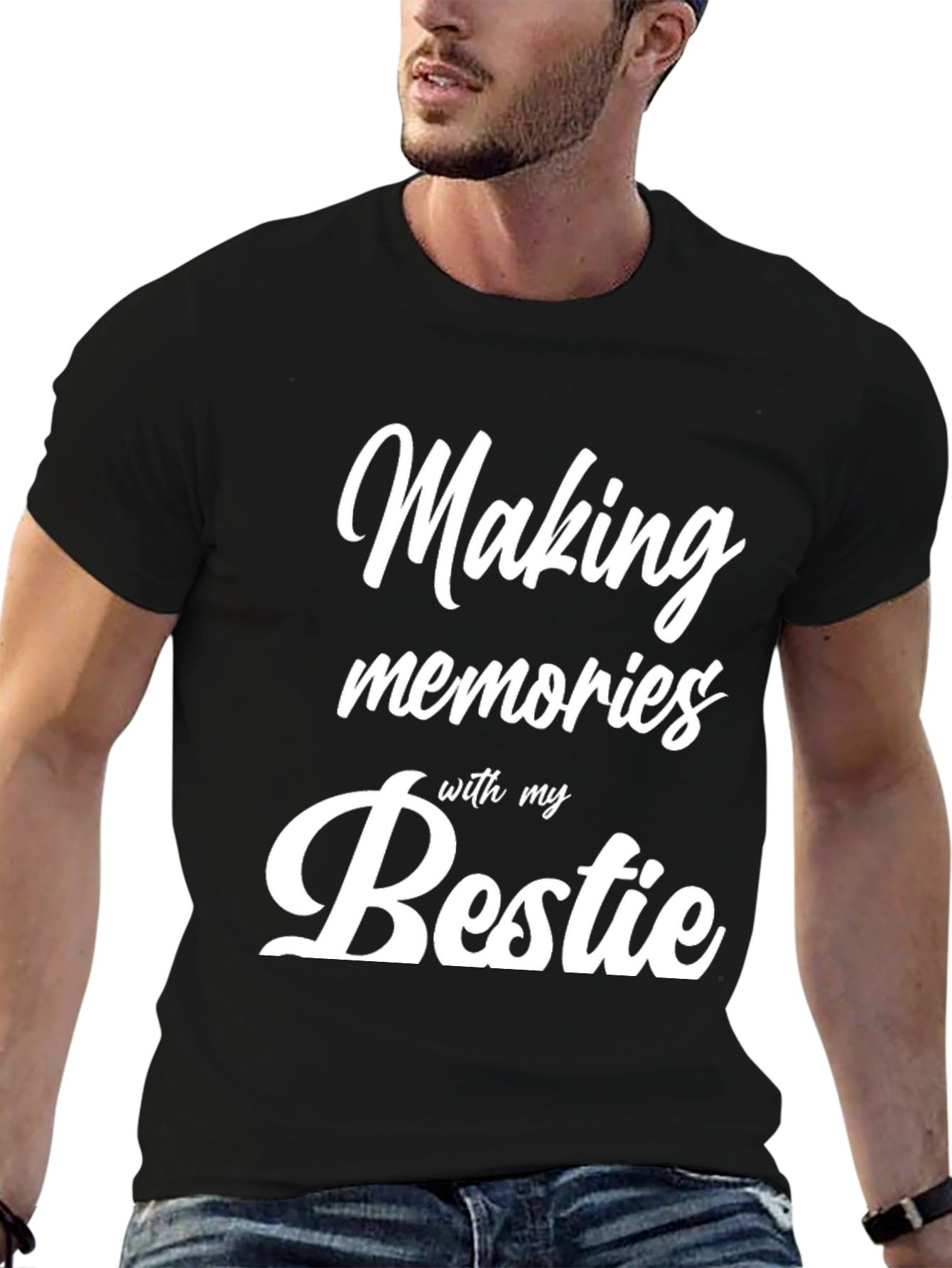 Black Making Memories with My Bestie Black T-Shirt view 6