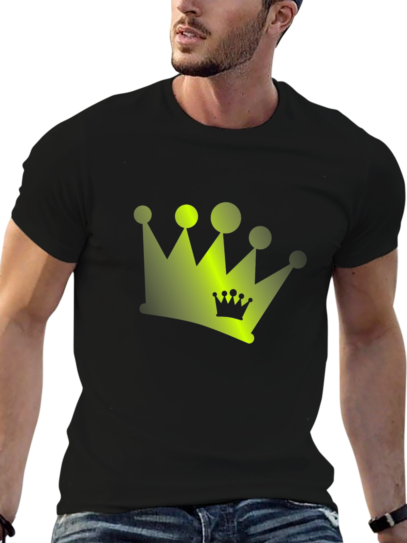 Black Crown Graphic Tee - Trendy Streetwear view 6