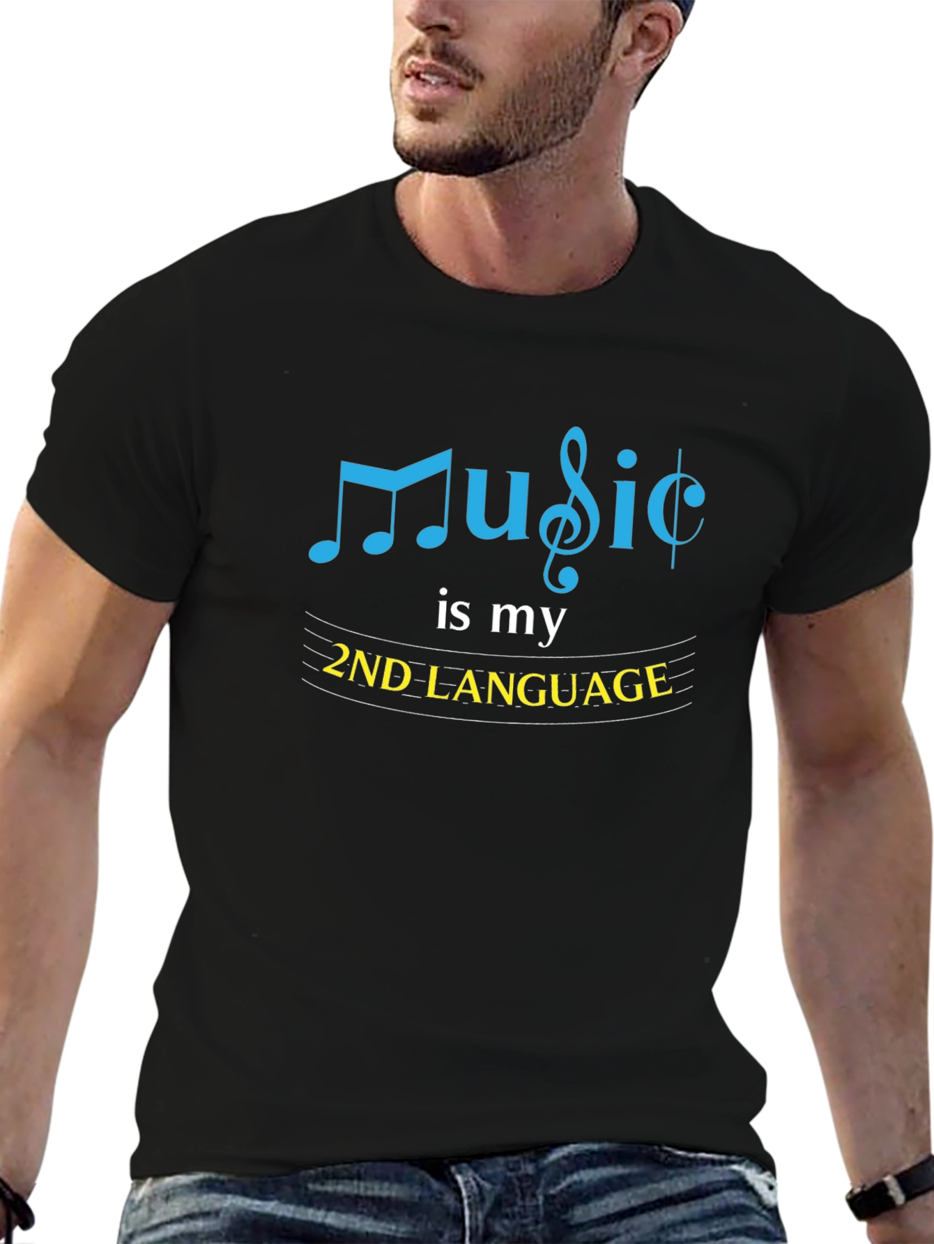 Black Music is My 2nd Language T-Shirt view 6