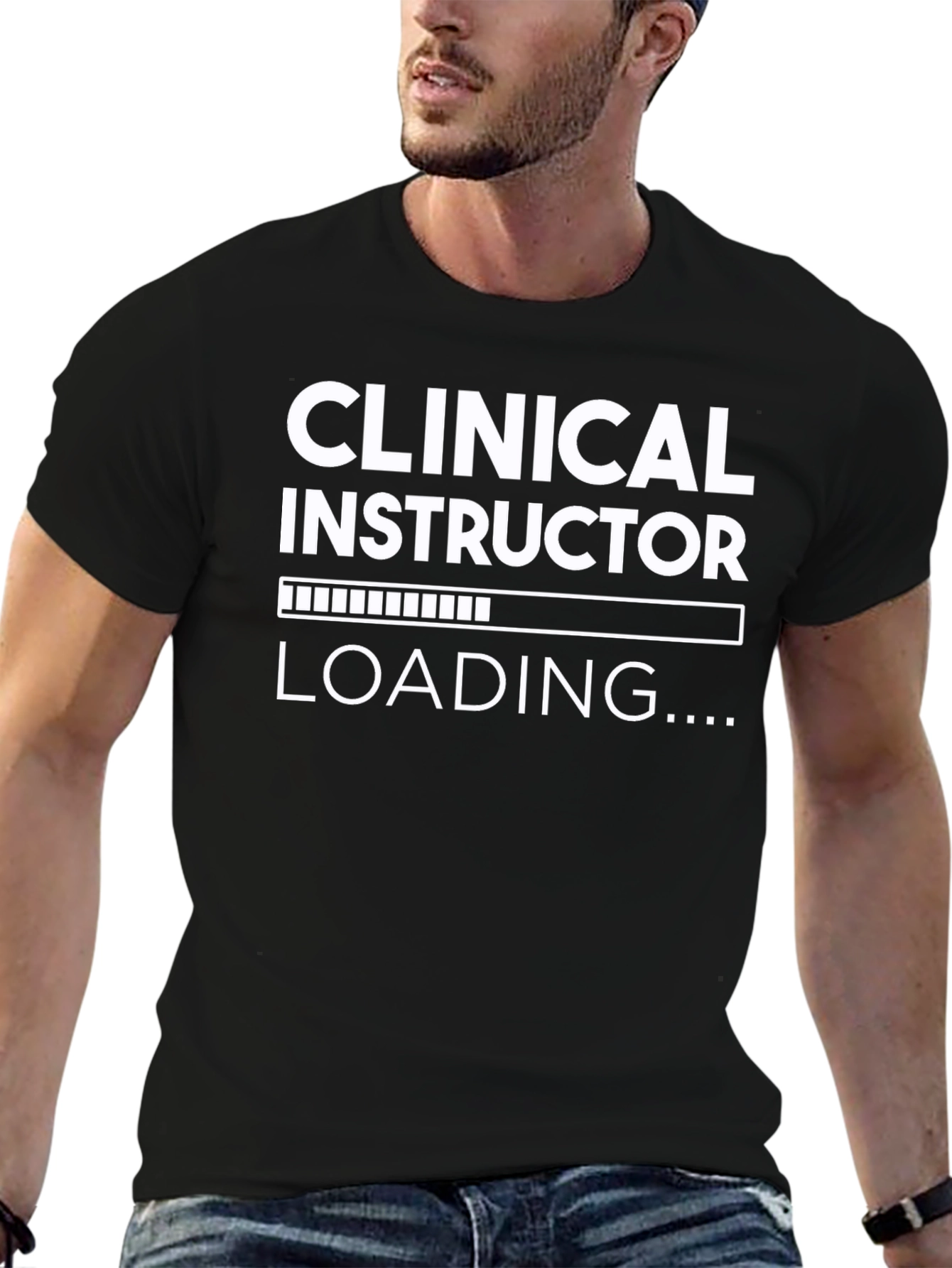 Black Clinical Instructor Loading T-Shirt - Black view 6