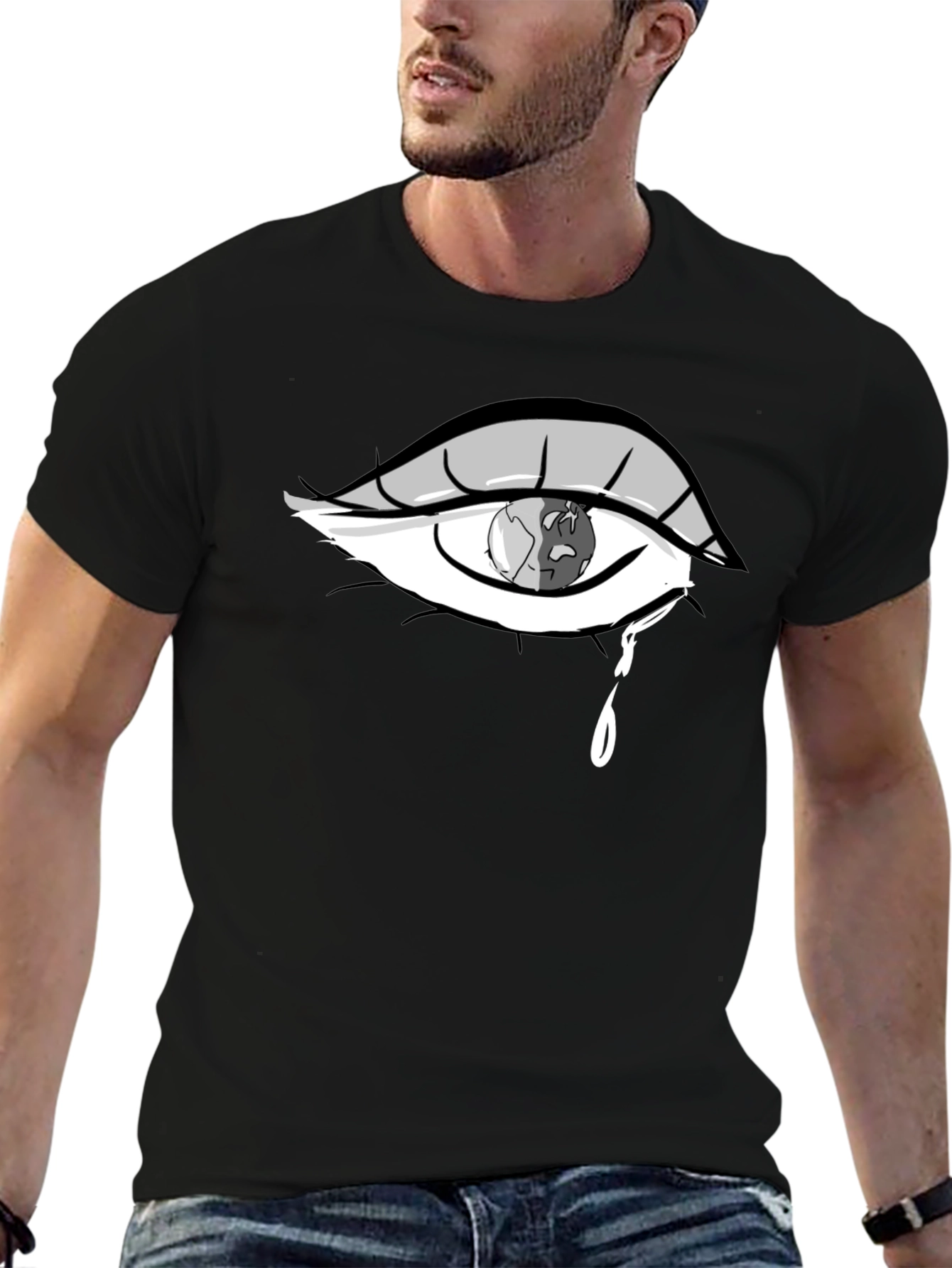 Black Eye Crying Earth T-Shirt view 6