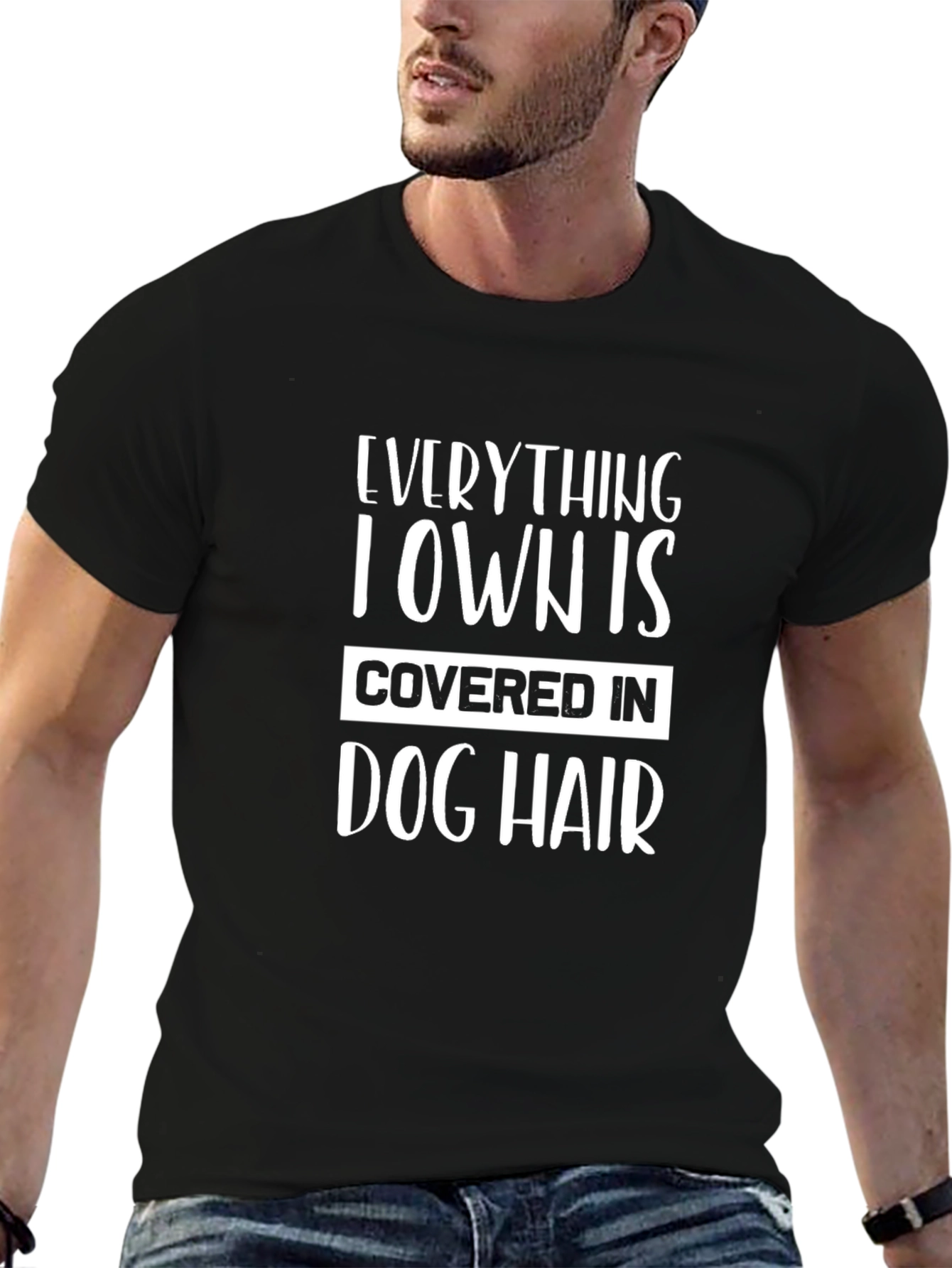 Black Dog Hair T-Shirt: Funny Pet Lover Tee view 6