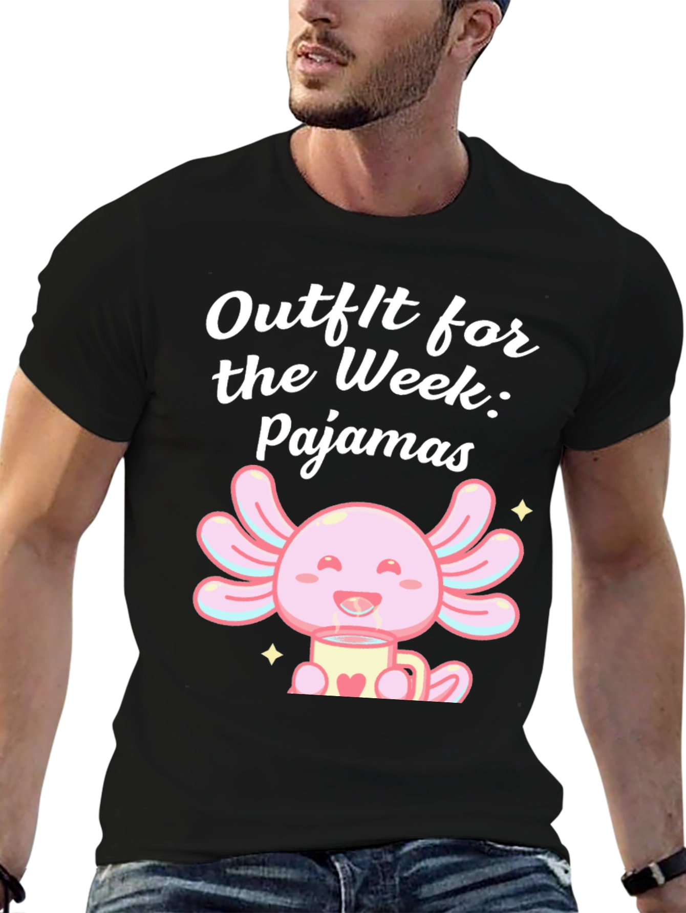 Black Outfit for the Week Pajamas T-Shirt view 6