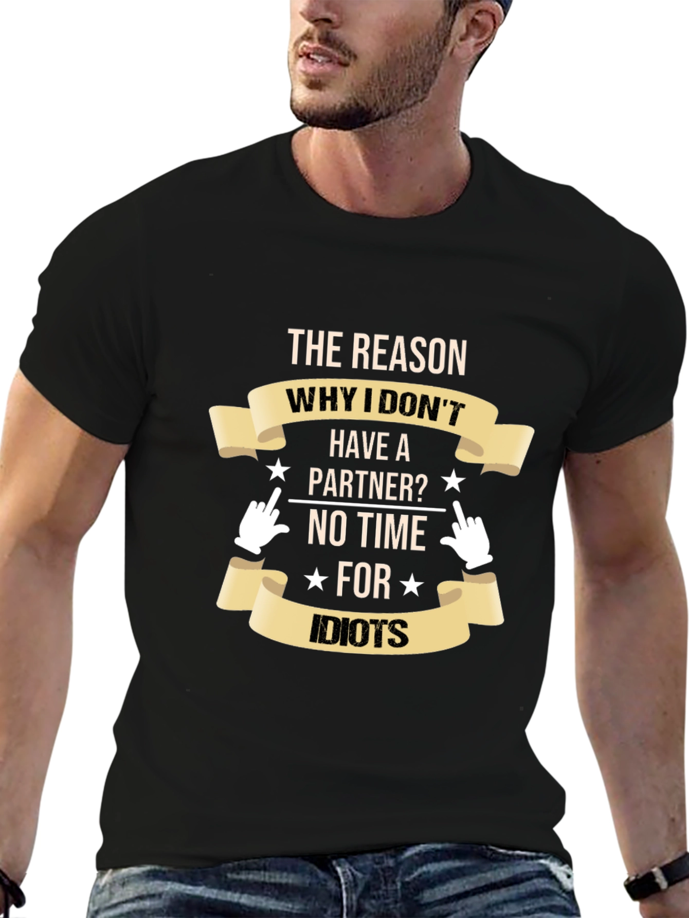 Black No Time for Idiots Graphic Tee - Black view 6