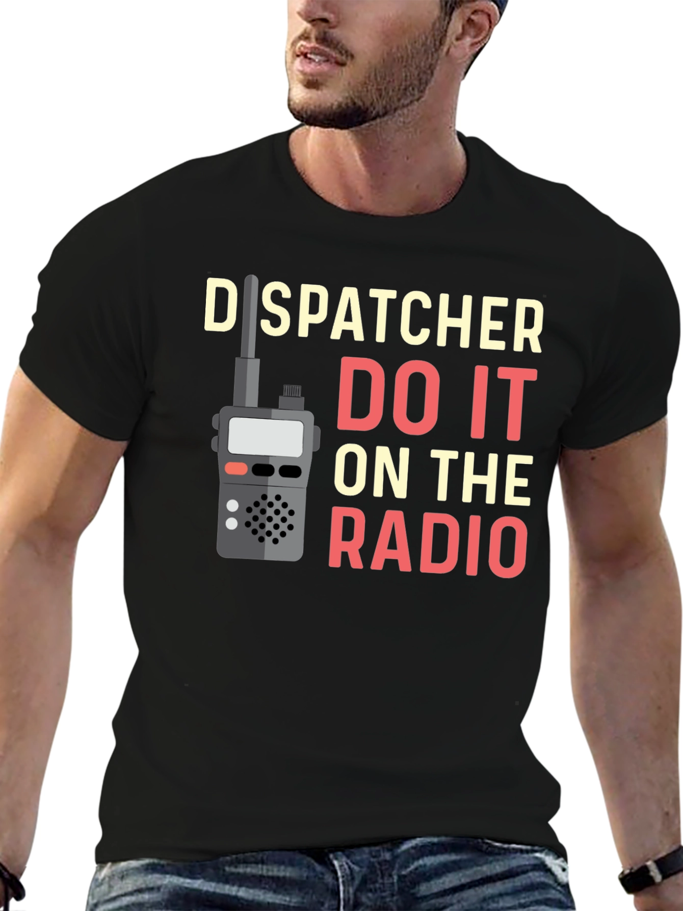 Black Dispatcher Do It On The Radio T-Shirt view 6