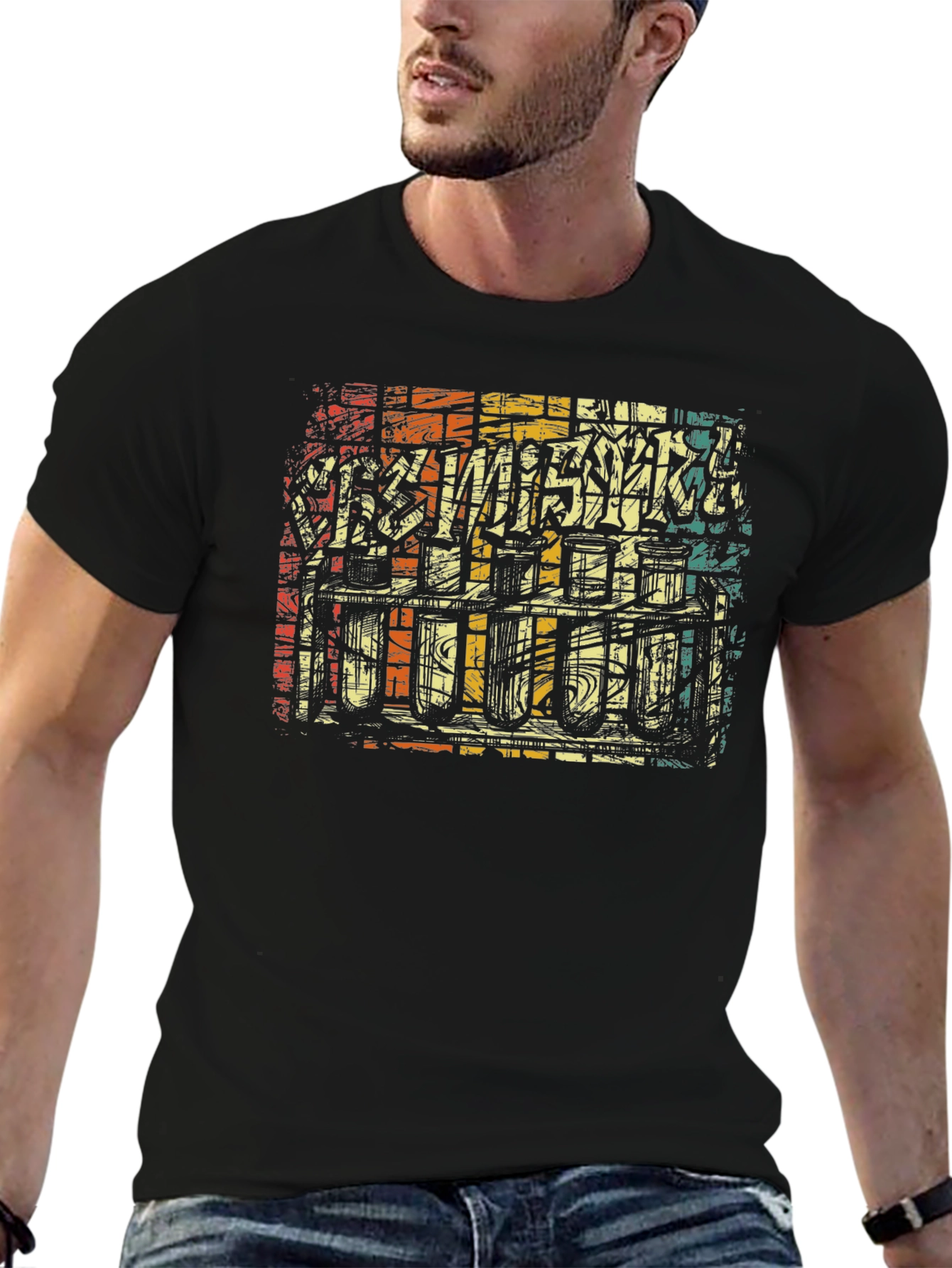 Black Vintage Chemistry Lab T-Shirt - Science Tee view 6