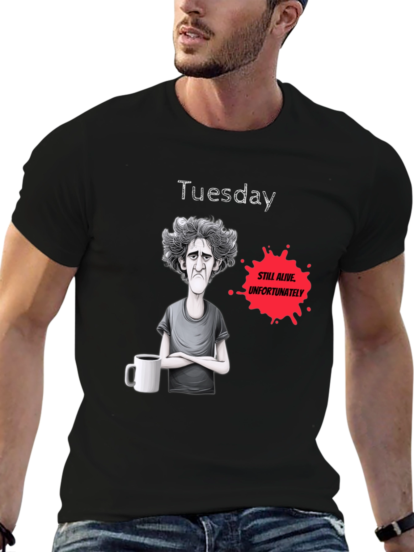 Black Tuesday Still Alive Graphic Novelty T-Shirt view 6
