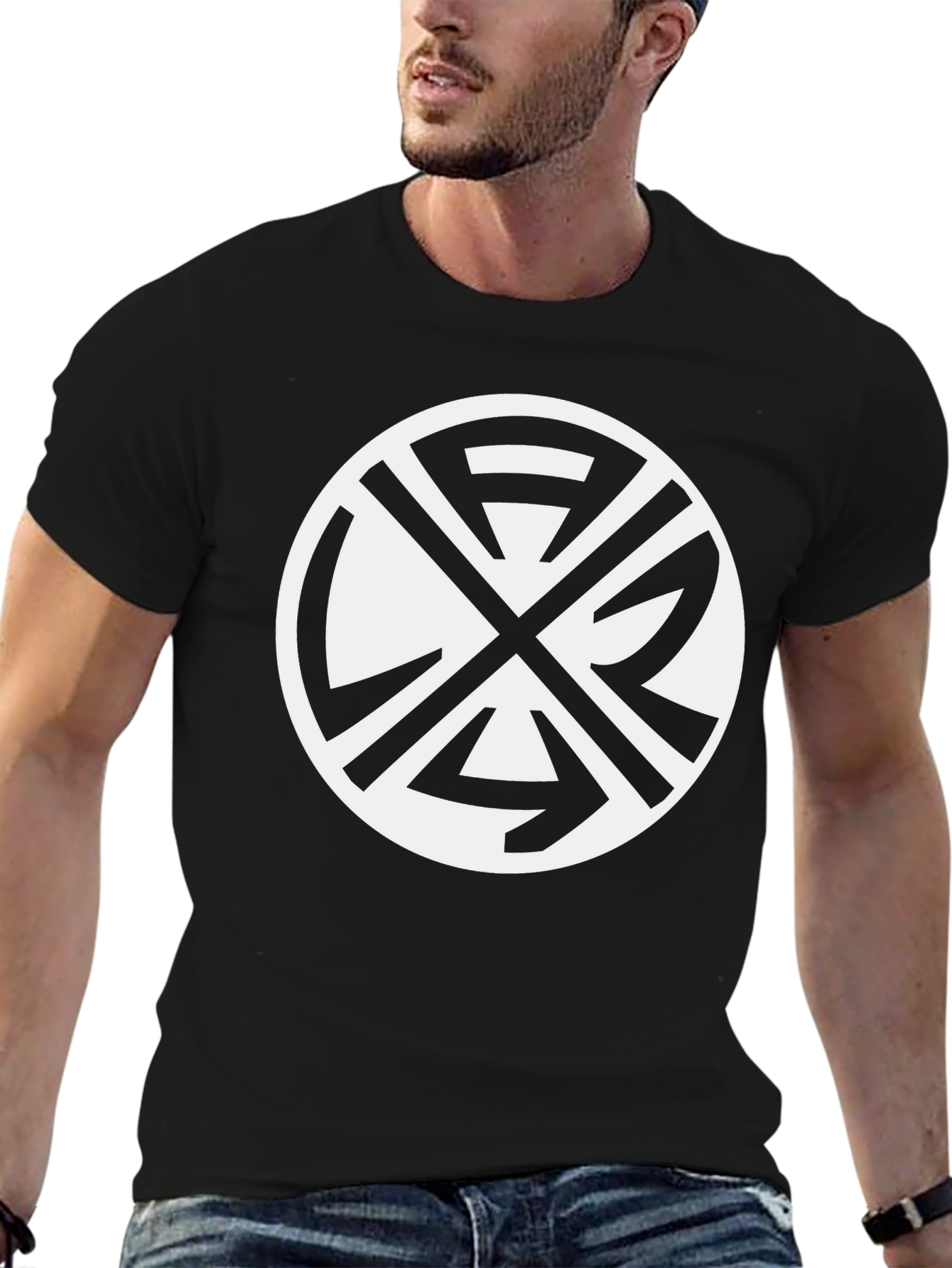 Black Black LAZR Circle Logo Tee view 6
