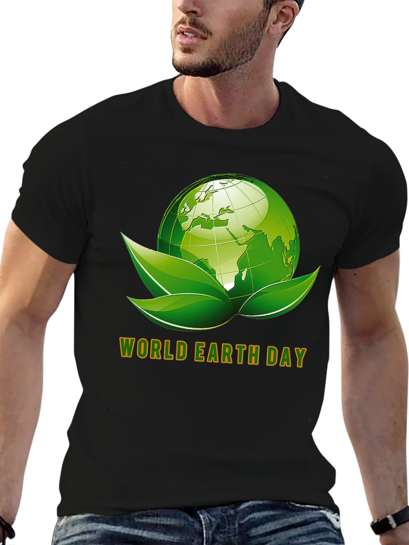 Black World Earth Day Graphic T-Shirt view 6